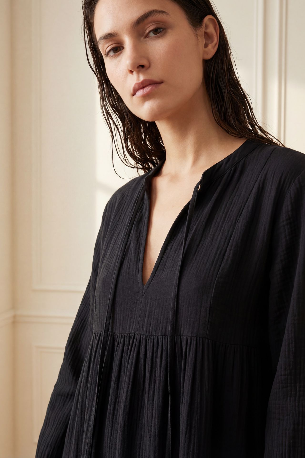 MY FASHION Tie Detail Loose Fit Maxi Dress 5