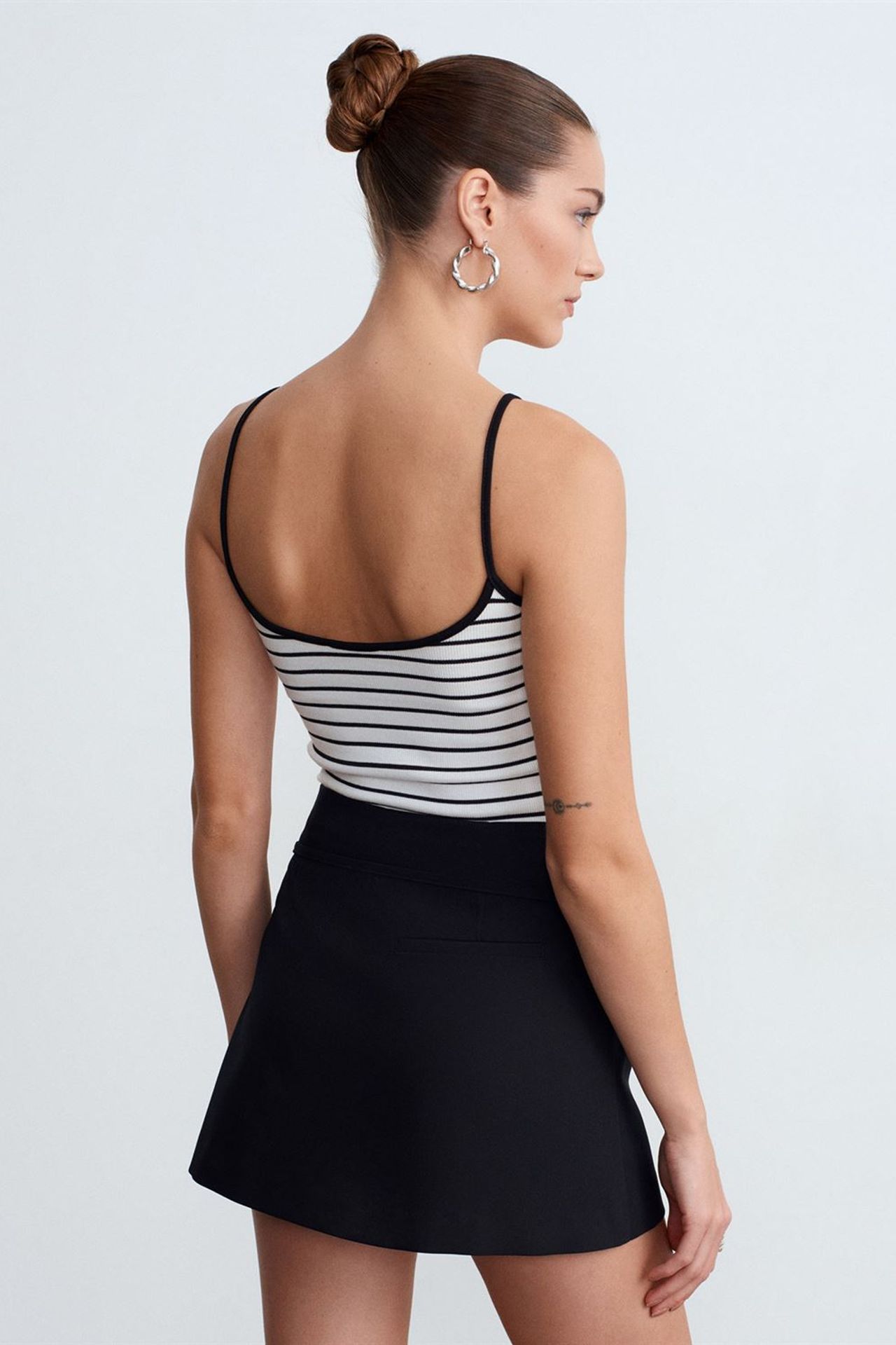 DILVIN Striped Sleeveless Cami Blouse 2