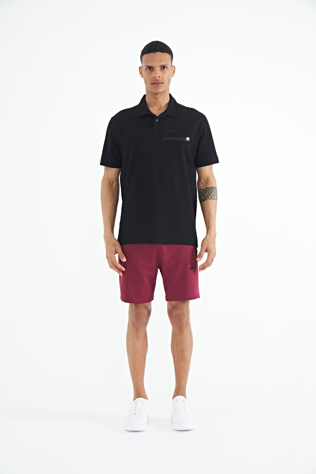 TOMMY Men's Cotton Polo T-Shirt With Text Print 2