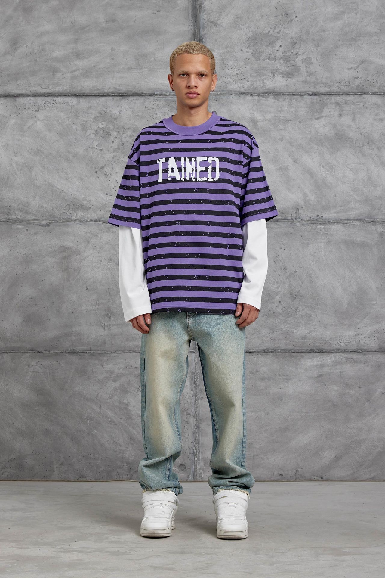 NOMARC Bol Çizgili Bisiklet Yaka Sweatshirt 2