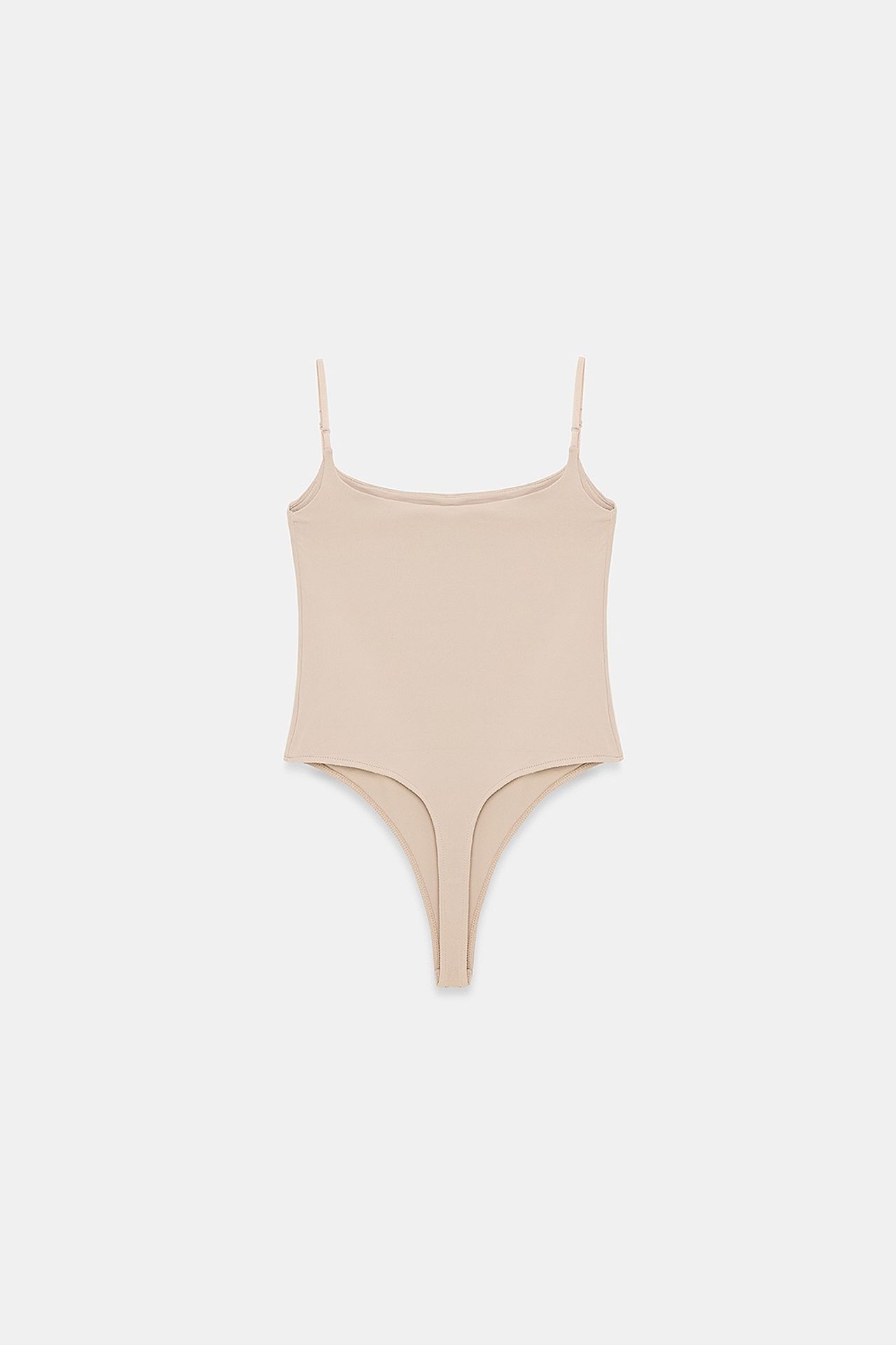 DILVIN Sleeveless Square-neck Nylon Bodysuit