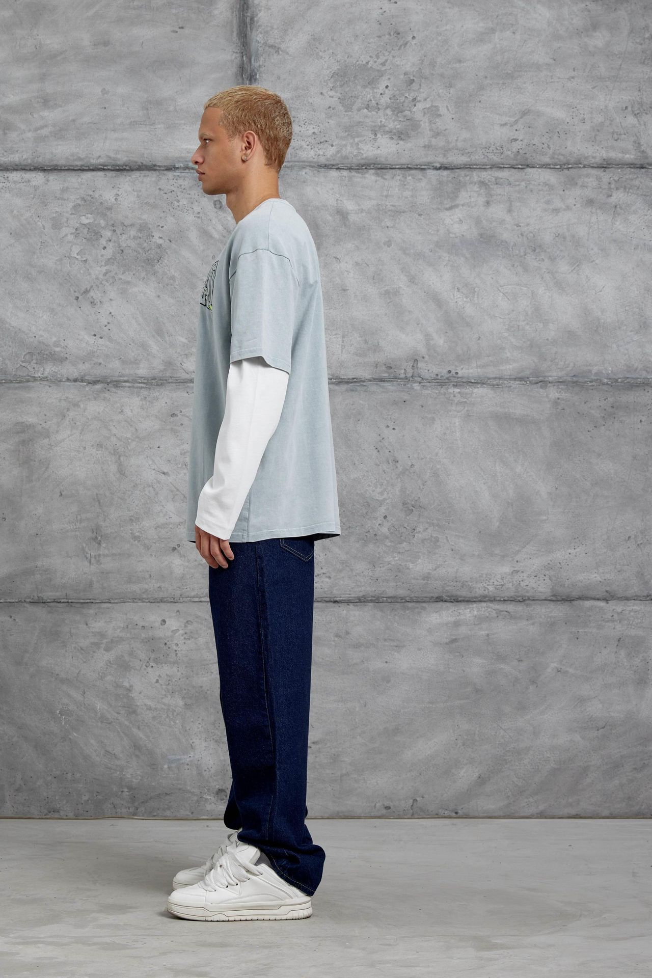 NOMARC Baskılı Bol Bisiklet Yaka Sweatshirt 5