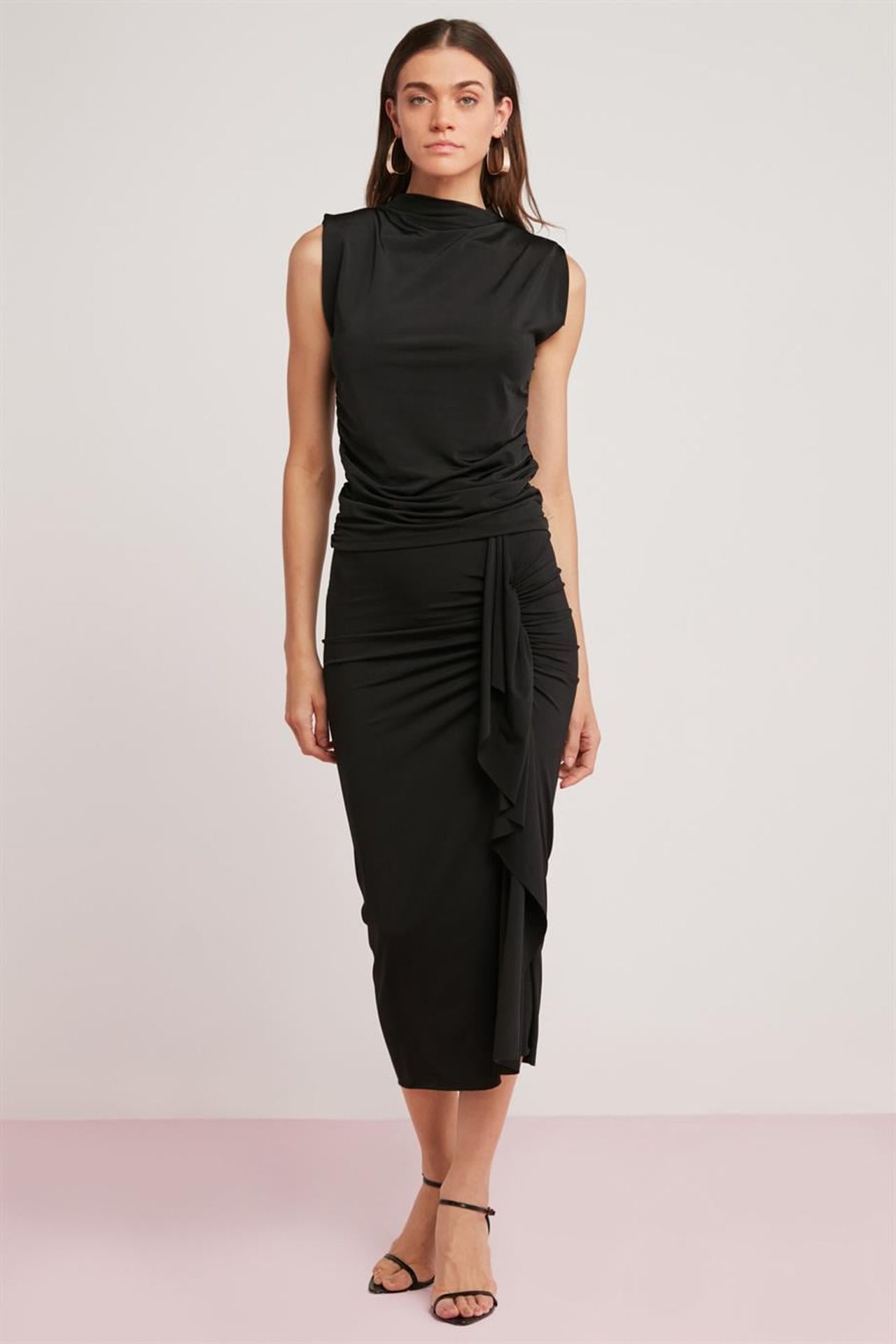 ETHIQUET High Waist Midi Pencil Skirt 2