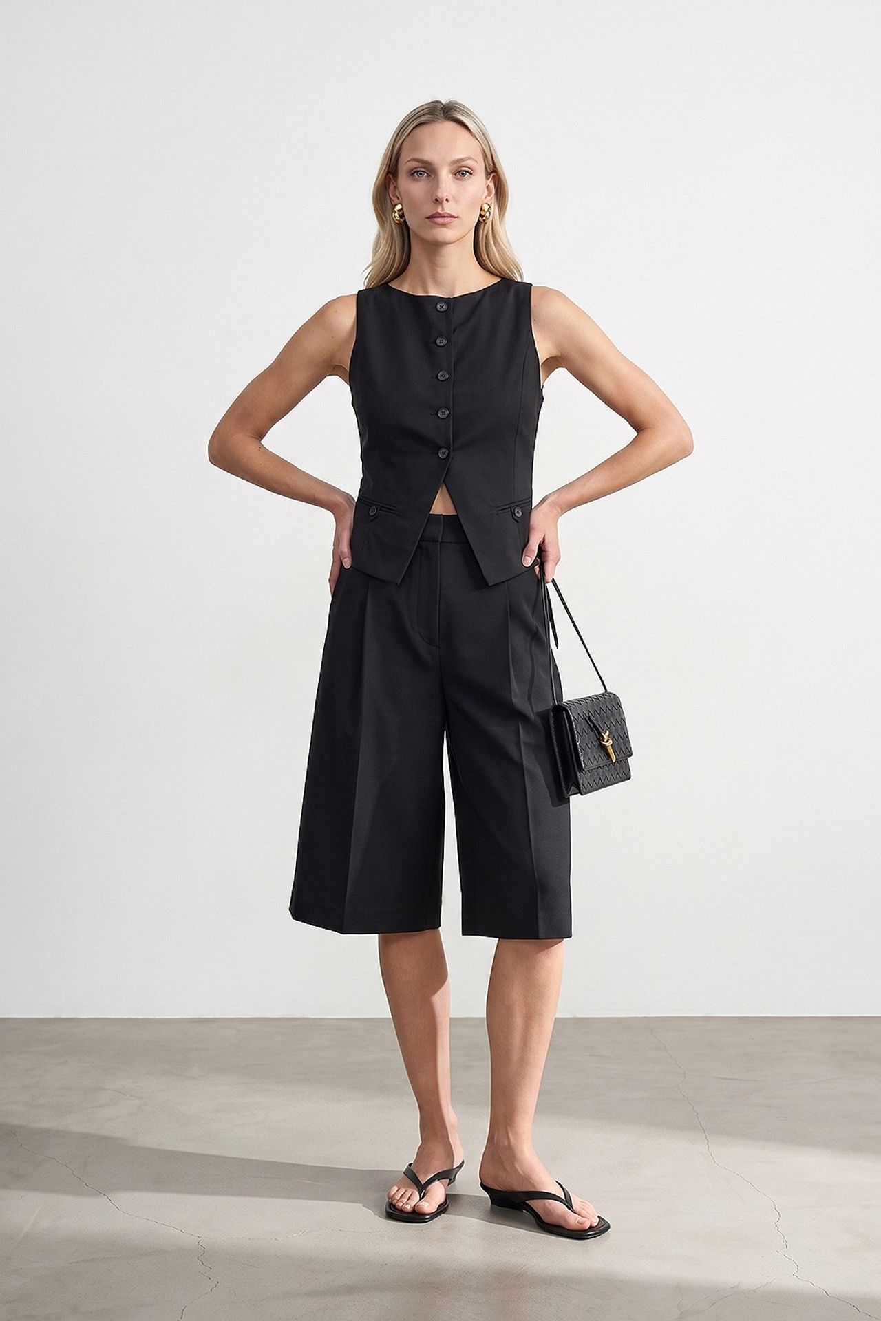 DILVIN Fitted Crop Waistcoat 4