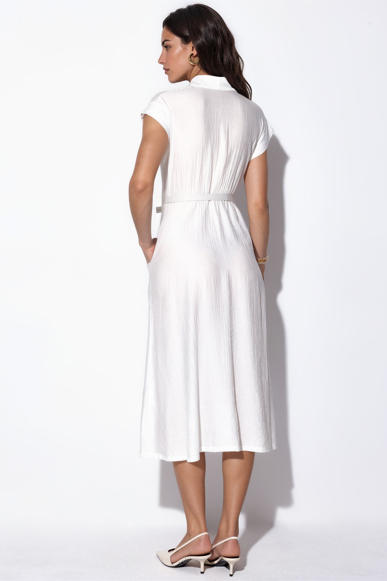 BUSEM Textured Belted Maxi Dress 3