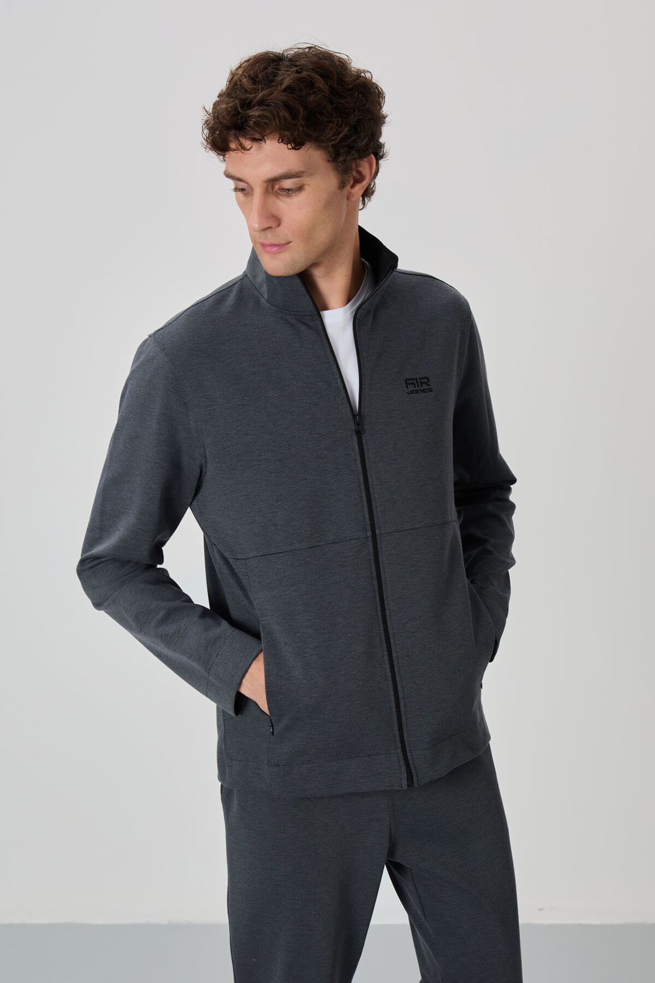 TOMMY Men's Zip-collar Sweatshirt And Pants Set 4