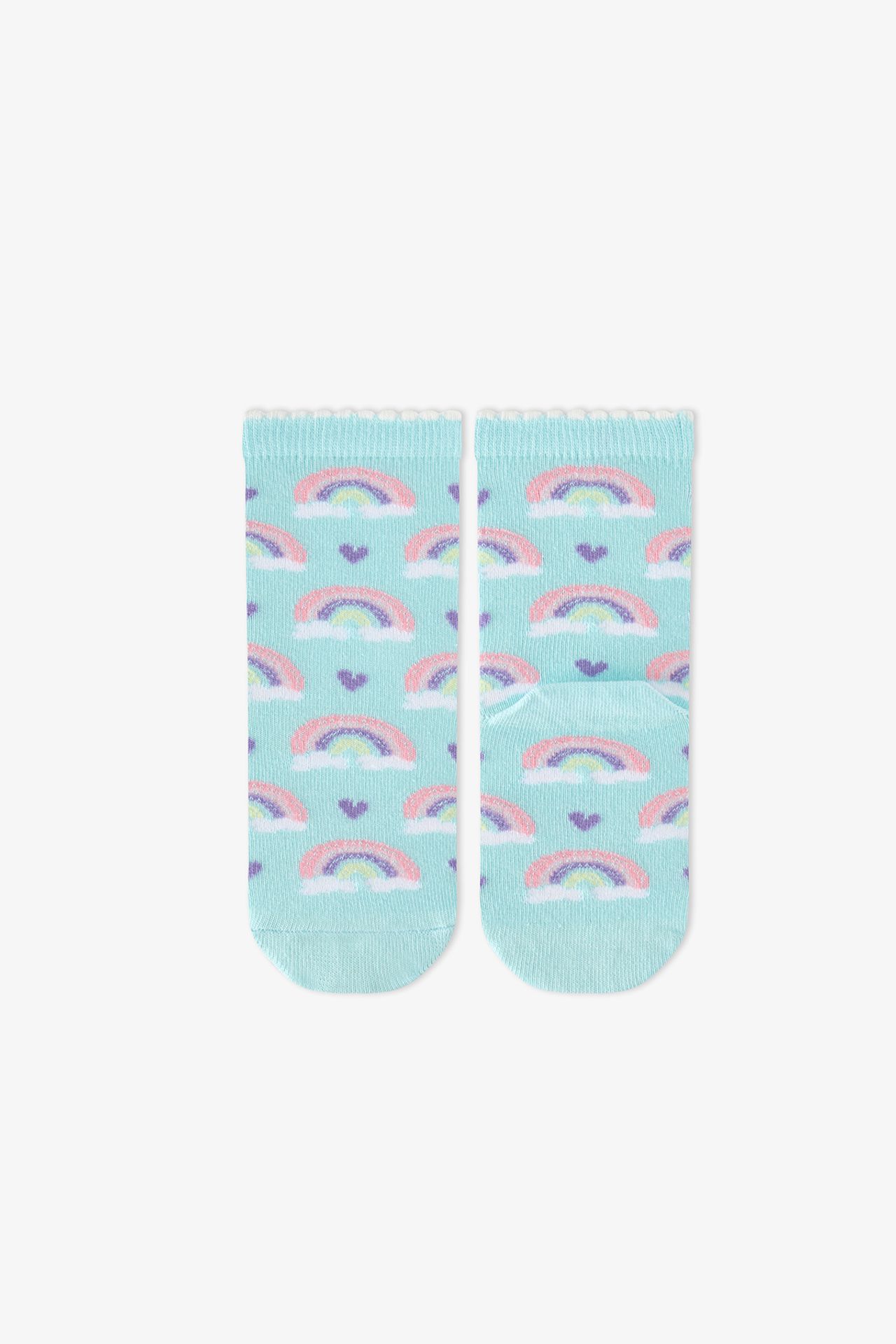 PENTI Girls' Unicorn Sky 2-Pack Ankle Socks 3