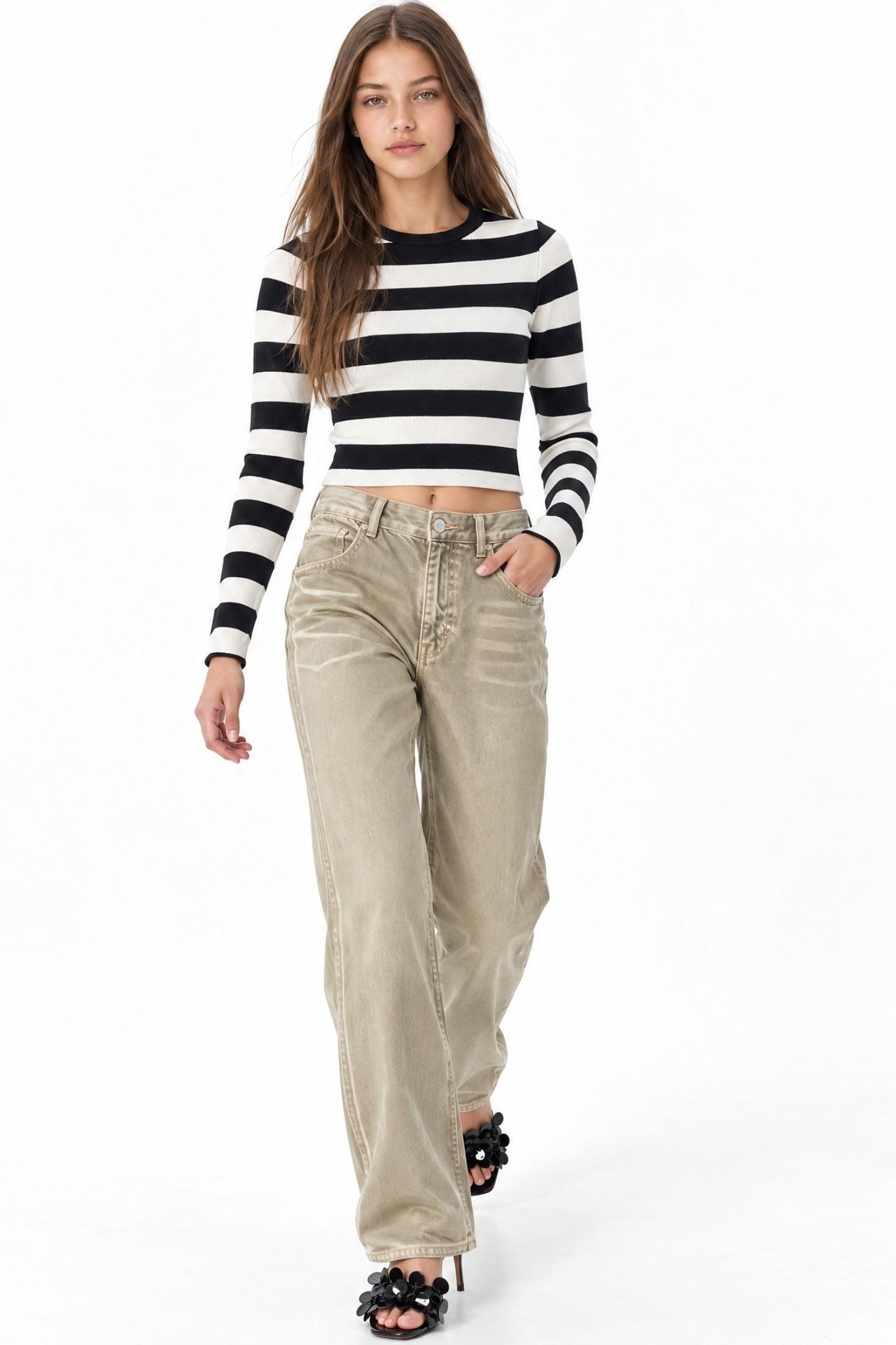 Mixray Striped Knit Sweater 2