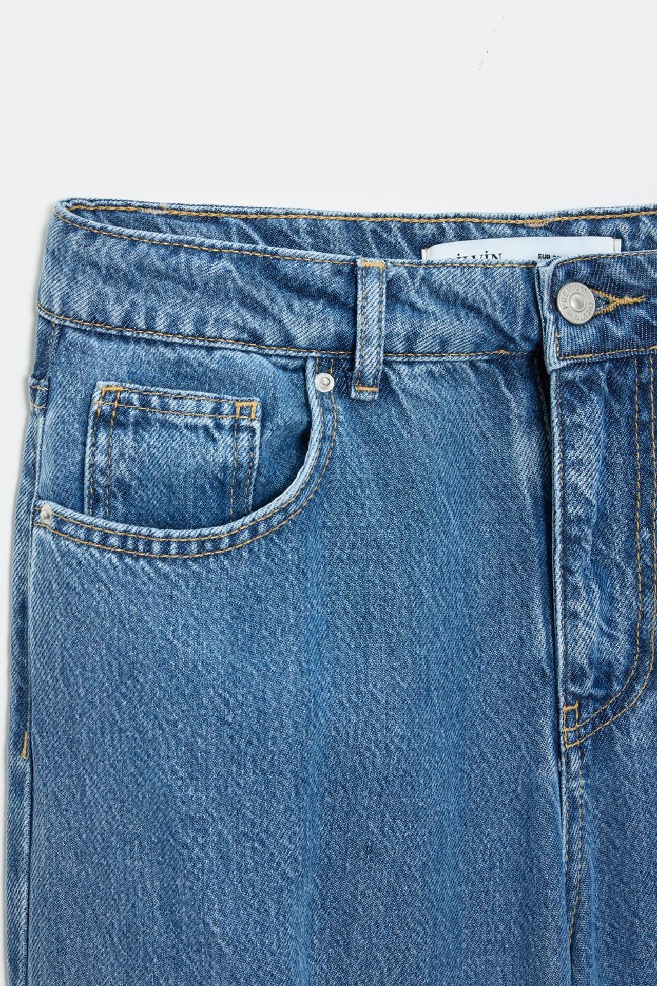 DILVIN Yüksek Bel Bol Paça Tencel Jean 8