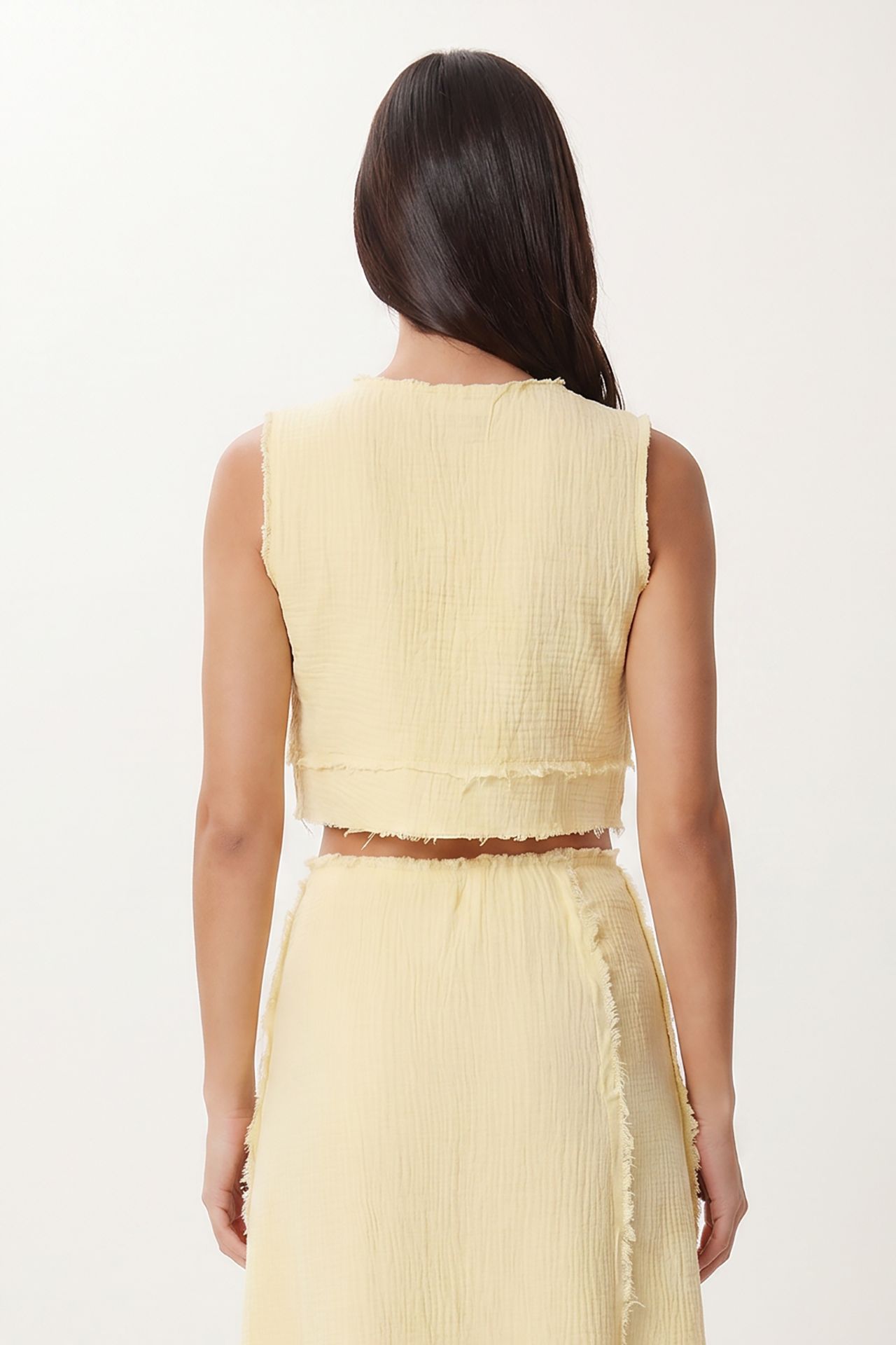 ISTANBUL Cotton Sleeveless Blouse And Midi Skirt Set 5