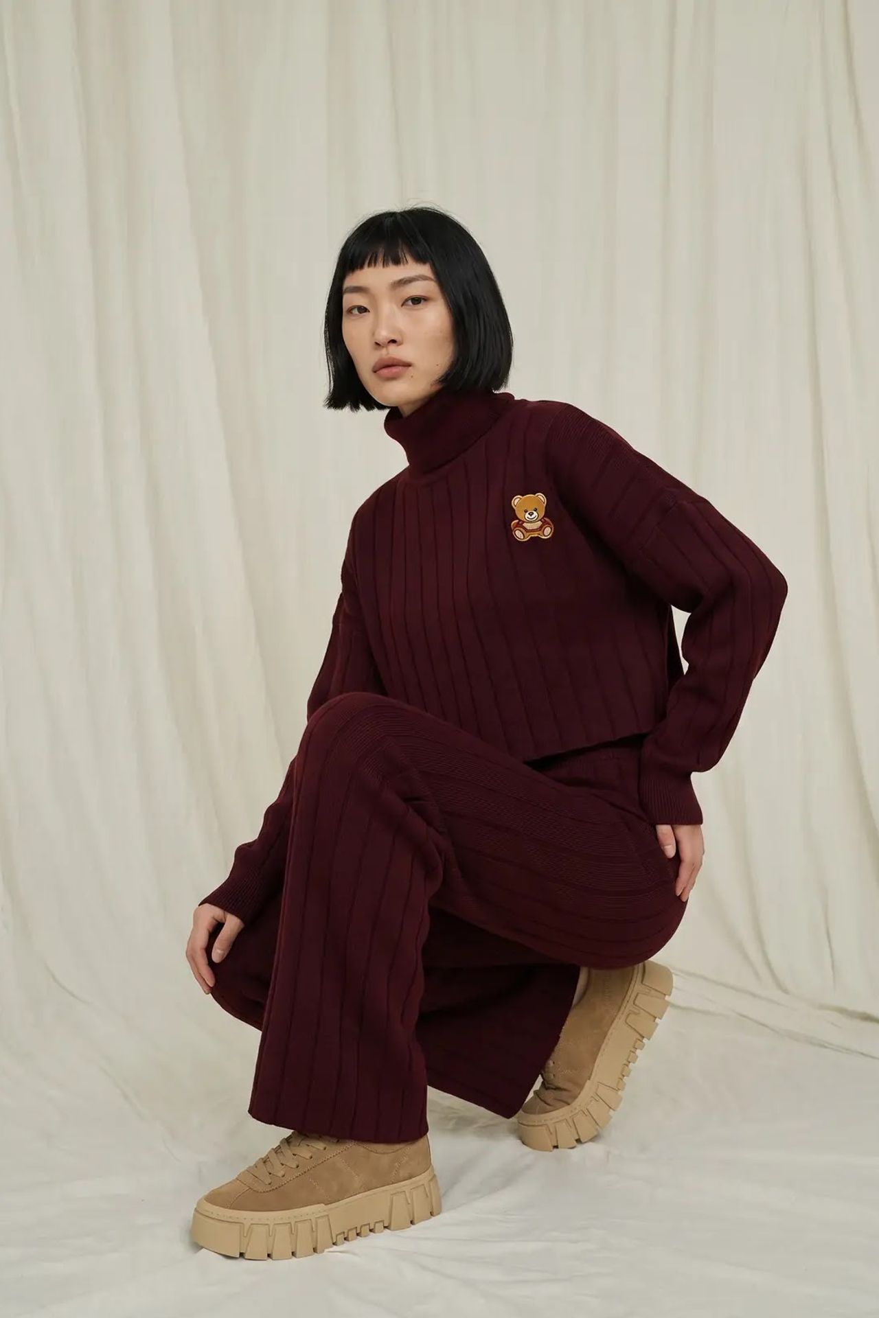 MY FASHION Dokulu Örgü Uyumlu Takım 1