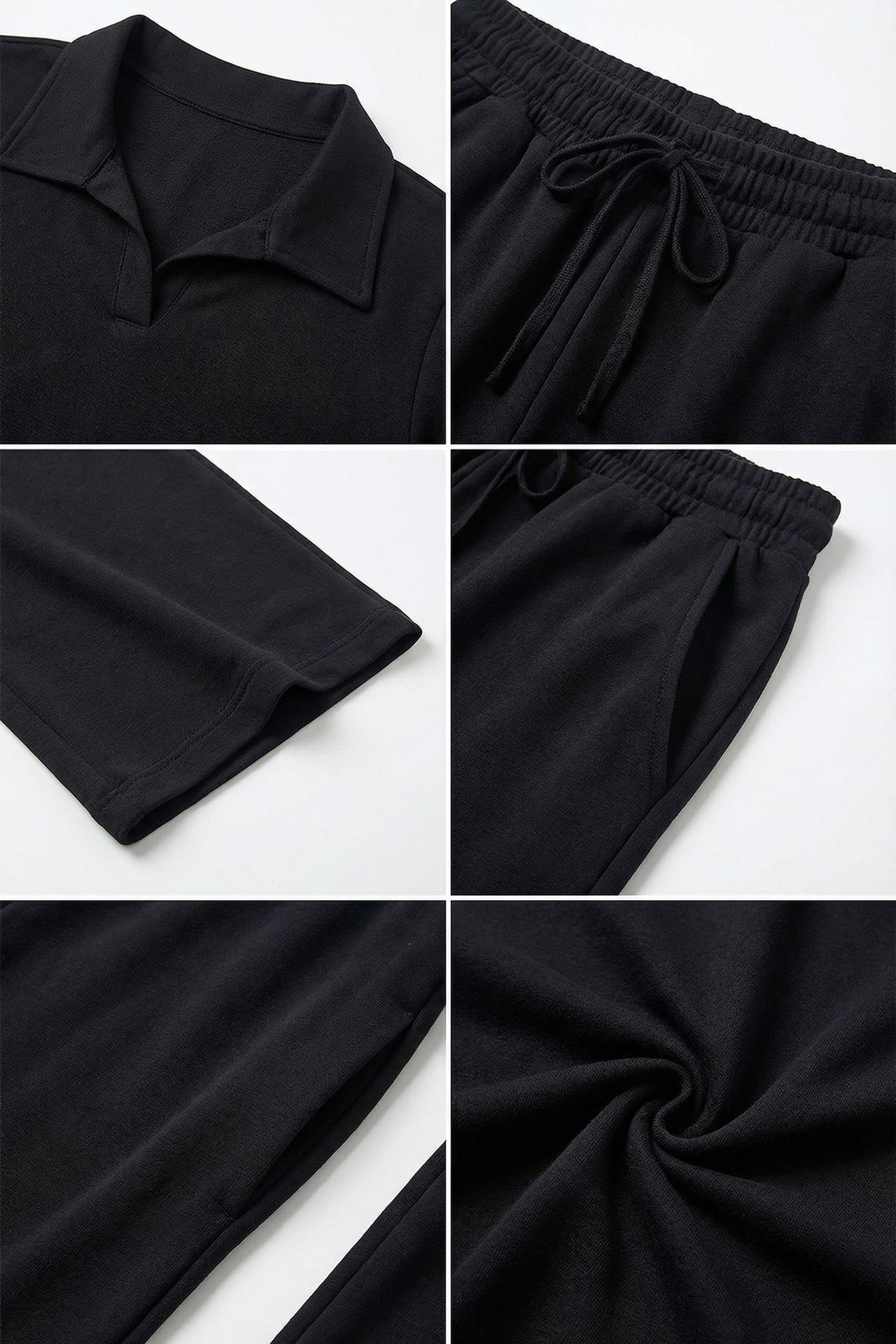 ISTANBUL Mid Waist Polo Collar Two-Piece Coord Set 3