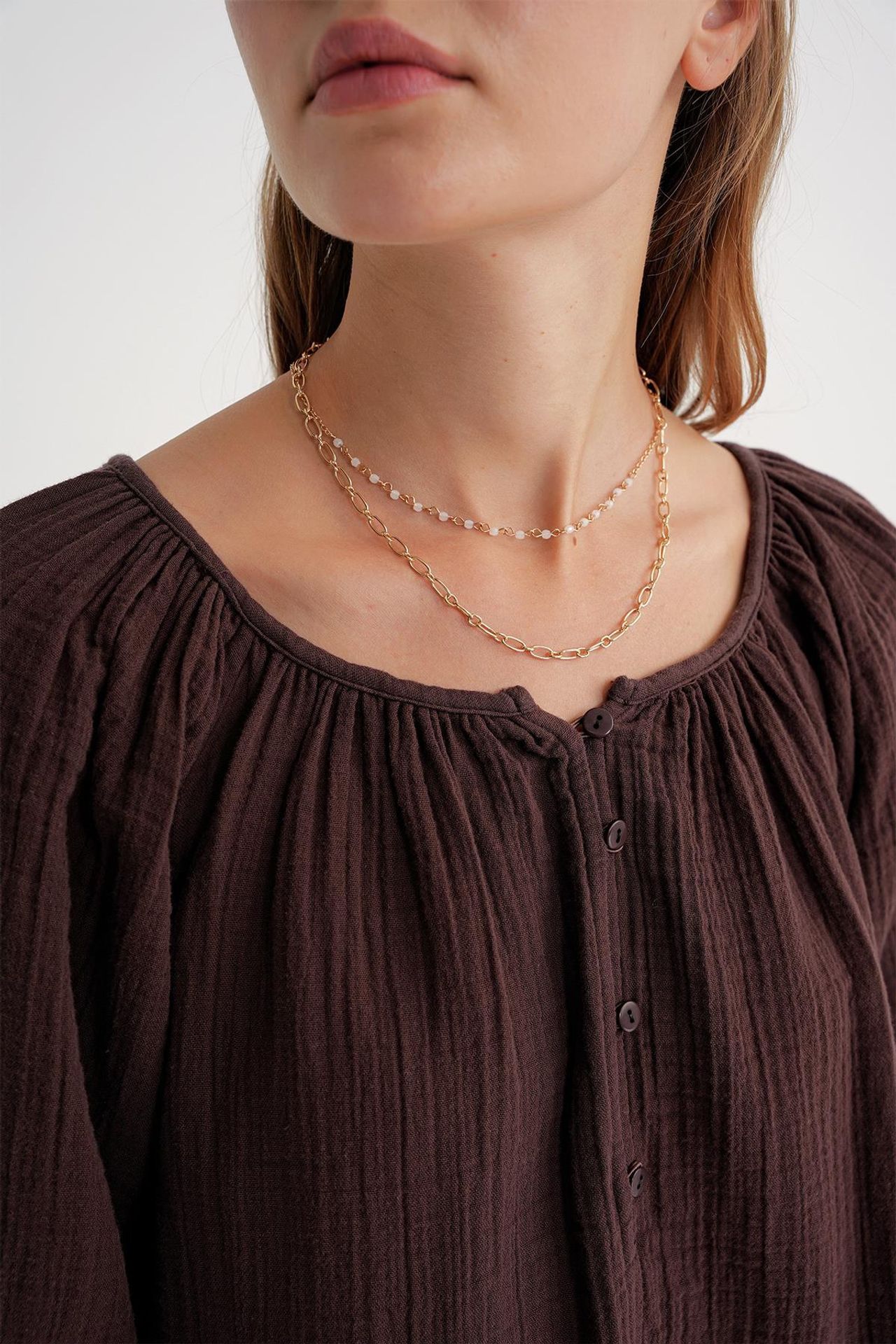Mixray Buttoned Muslin Blouse 5