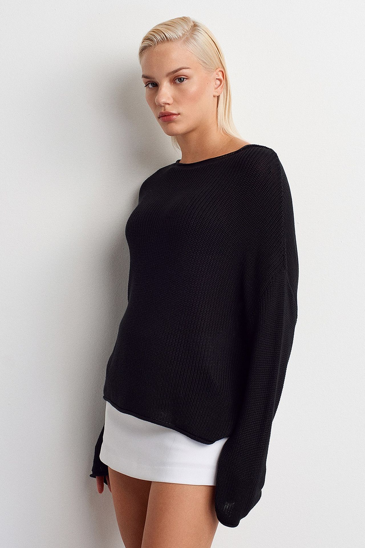 DILVIN Women's Ribbed Boat Neck Knit Sweater 3