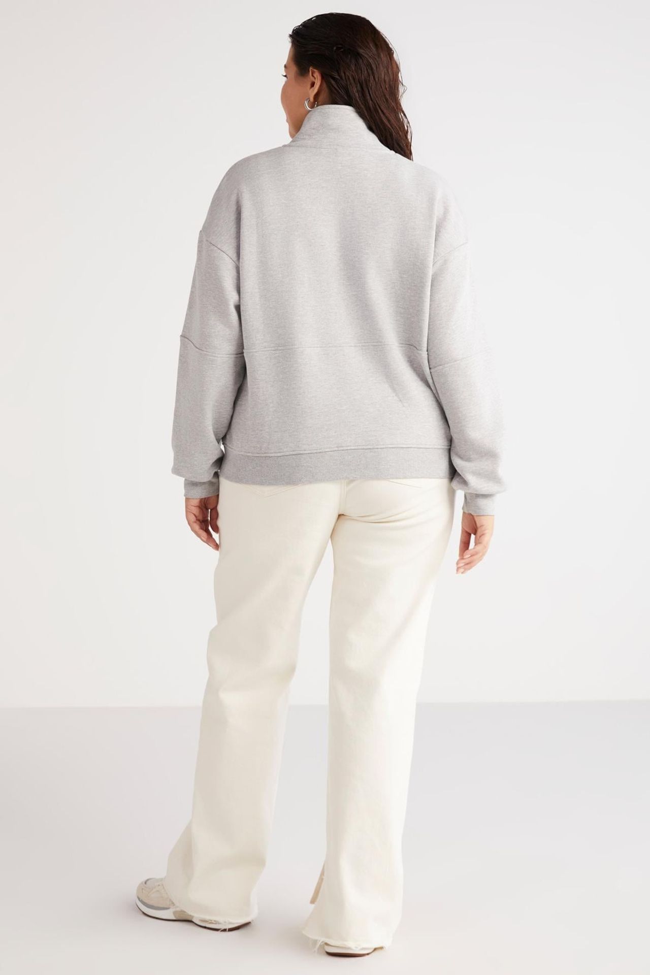 ETHIQUET Half Zip Loose Sweatshirt 5