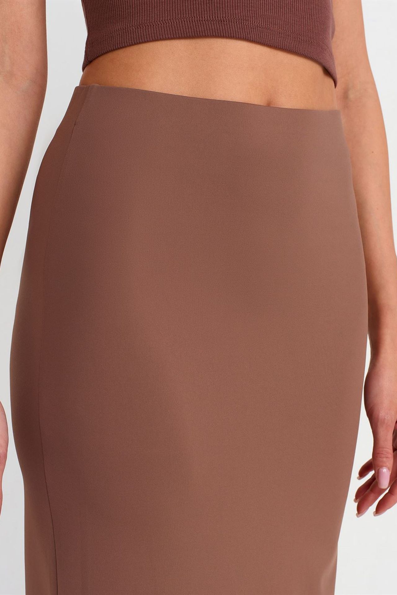 DILVIN High-Waist Maxi Pencil Skirt 4