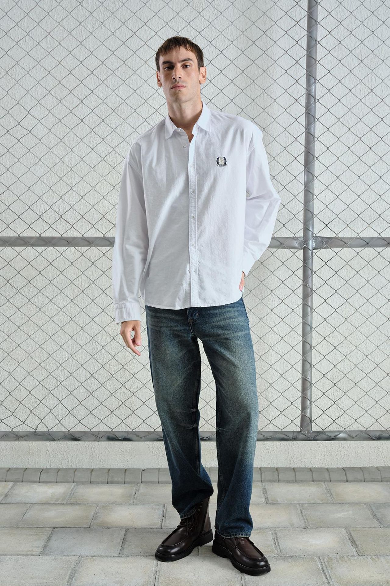 GIESTO Embroidered Long Sleeve Button-Up Shirt 3