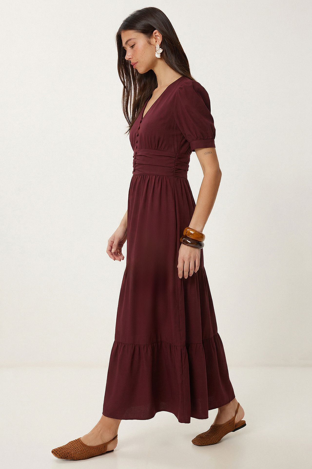 ISTANBUL Women's Cotton-blend Poplin Maxi Dress