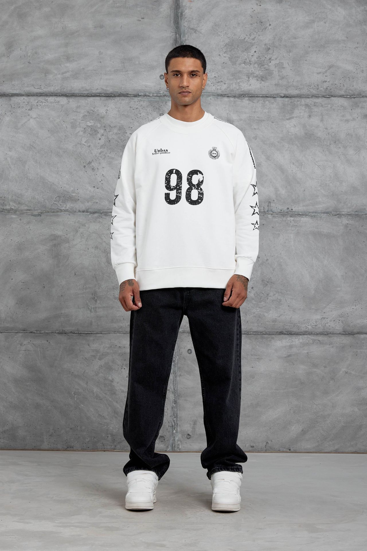 NOMARC Rahat Bisiklet Yaka Uzun Kollu Sweatshirt 3