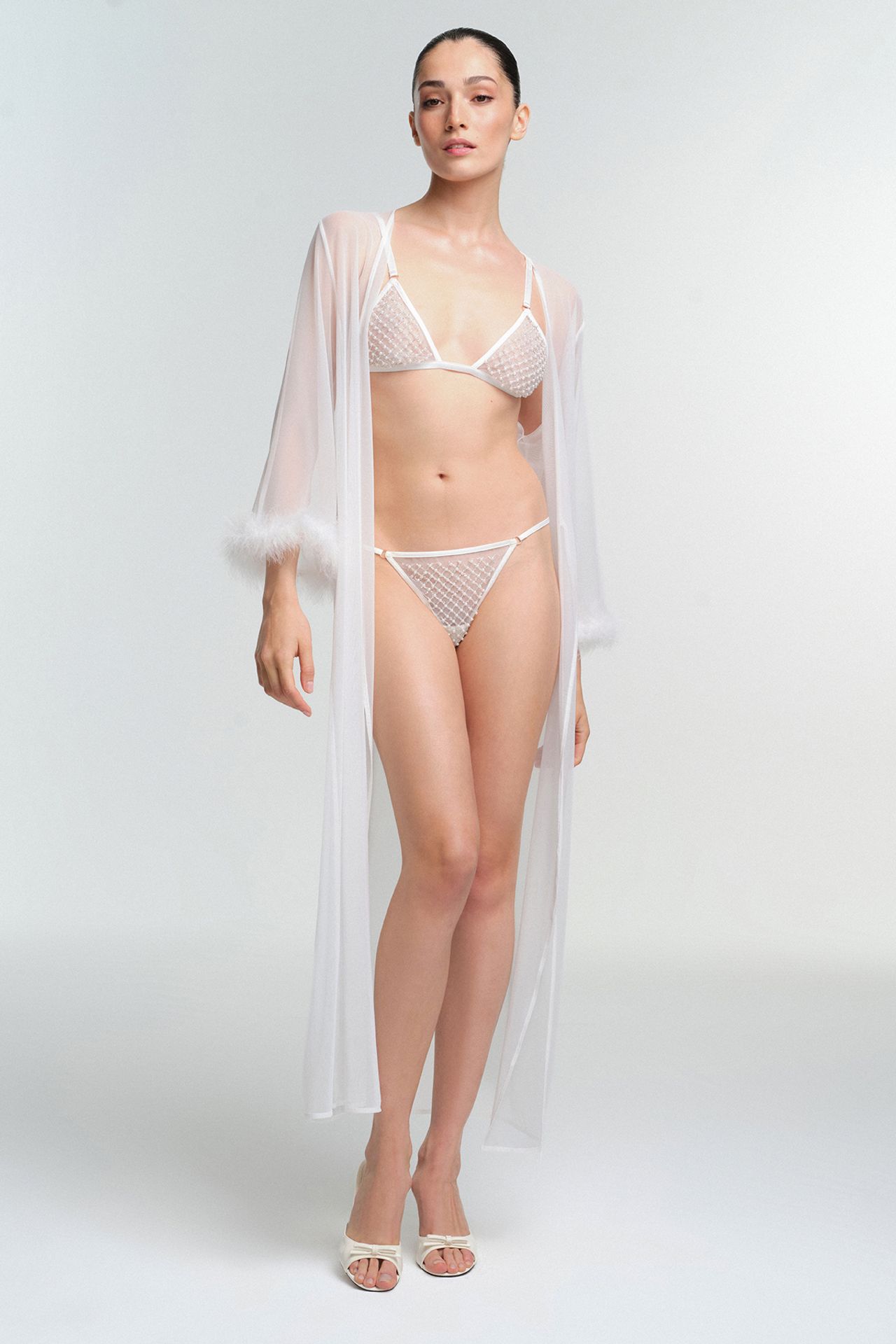 PENTI Kırık Pelia Belted Long Sleeve Robe 2