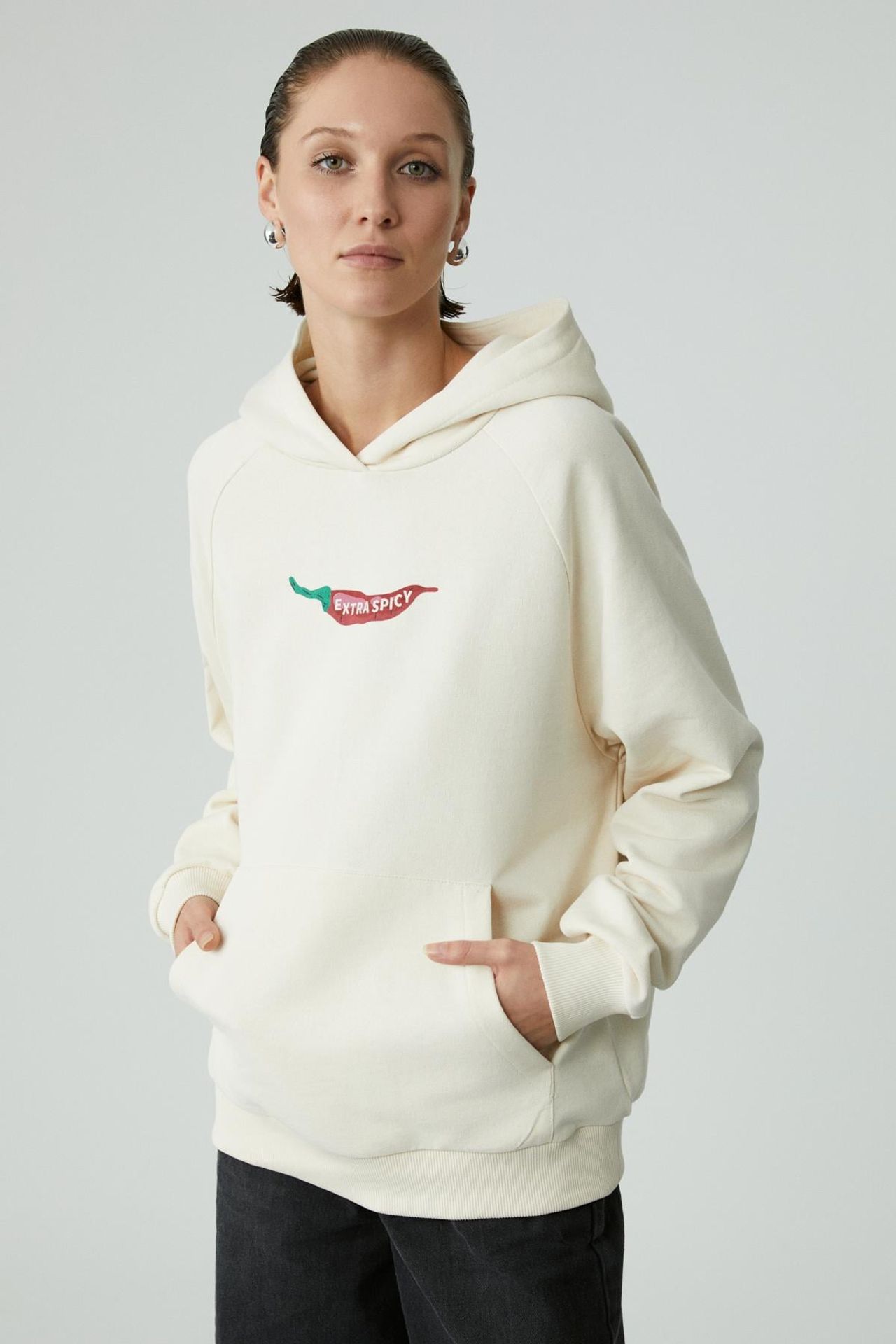 GRIMELANGE Oversized Printed Hooded Sweatshirt 2