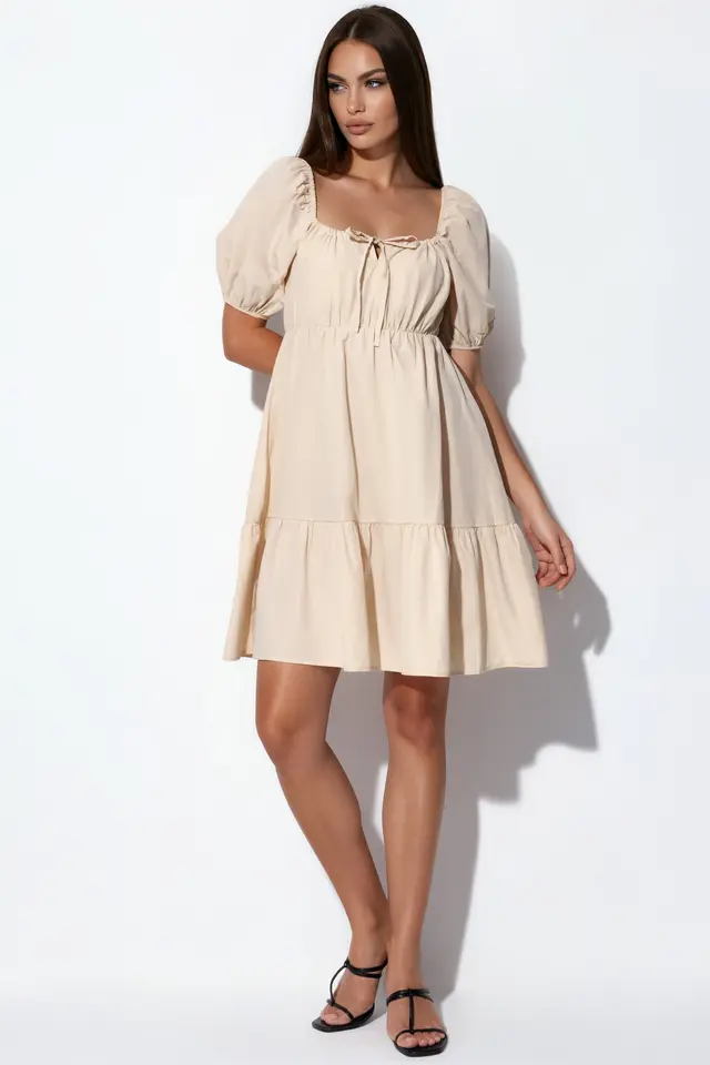 BDART Square Neck A-Form Mini Dress with Bow