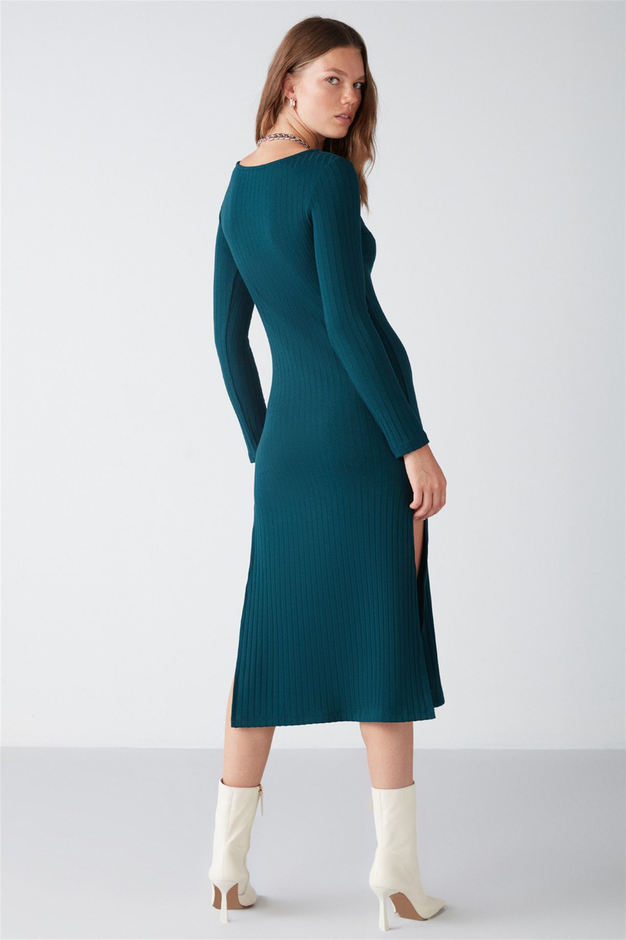 GRIMELANGE Ribbed Bodycon Midi Dress 6