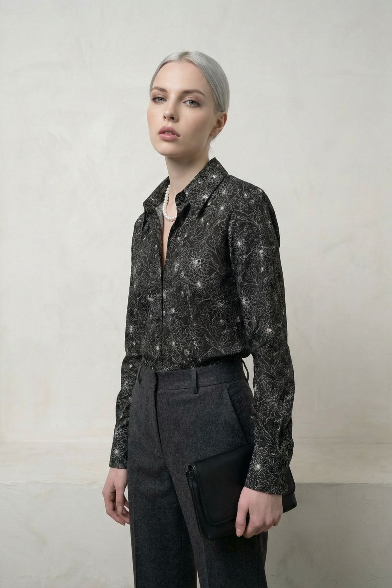 MY FASHION Abstract Print Button-Up Shirt 5