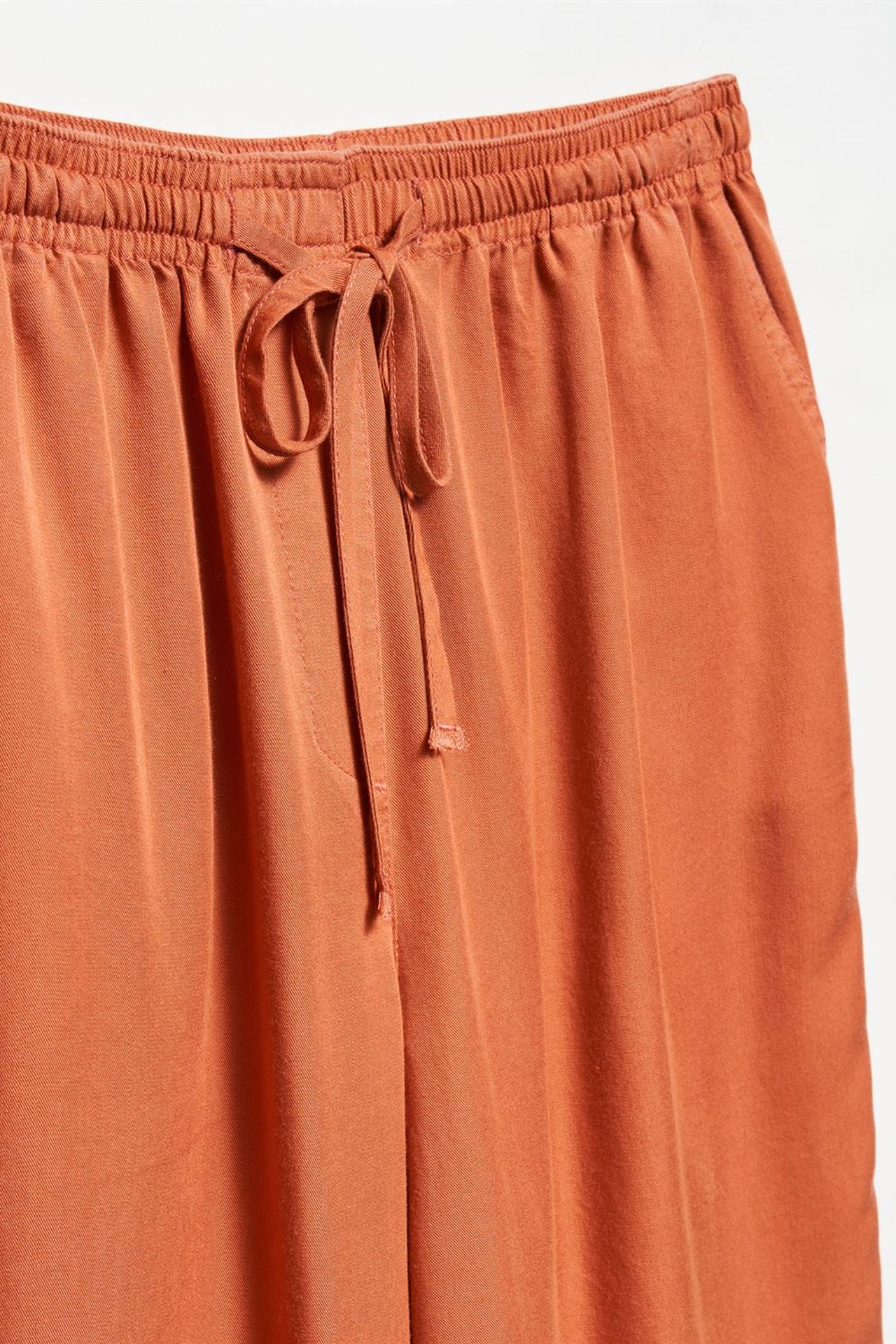 DILVIN Kadın Tencel Geniş Paça Pantolon 3
