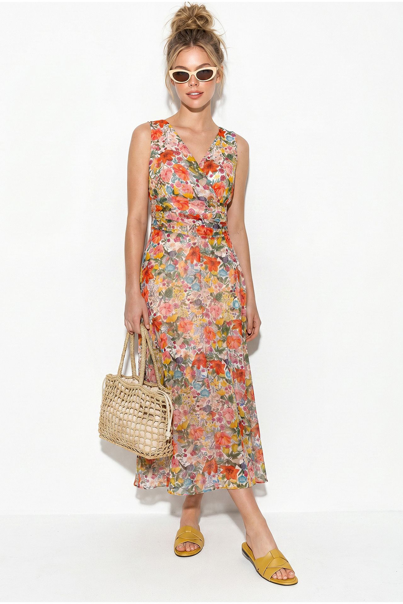 LUCCI Floral A-line Midi Dress 2