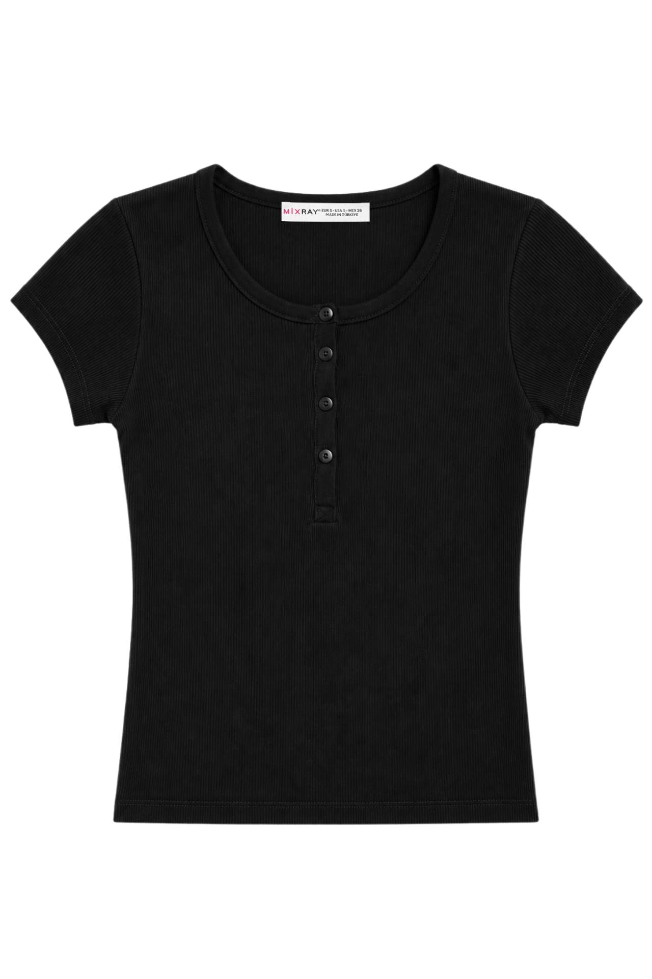 Mixray Fitted Cotton Button Tank Top 1