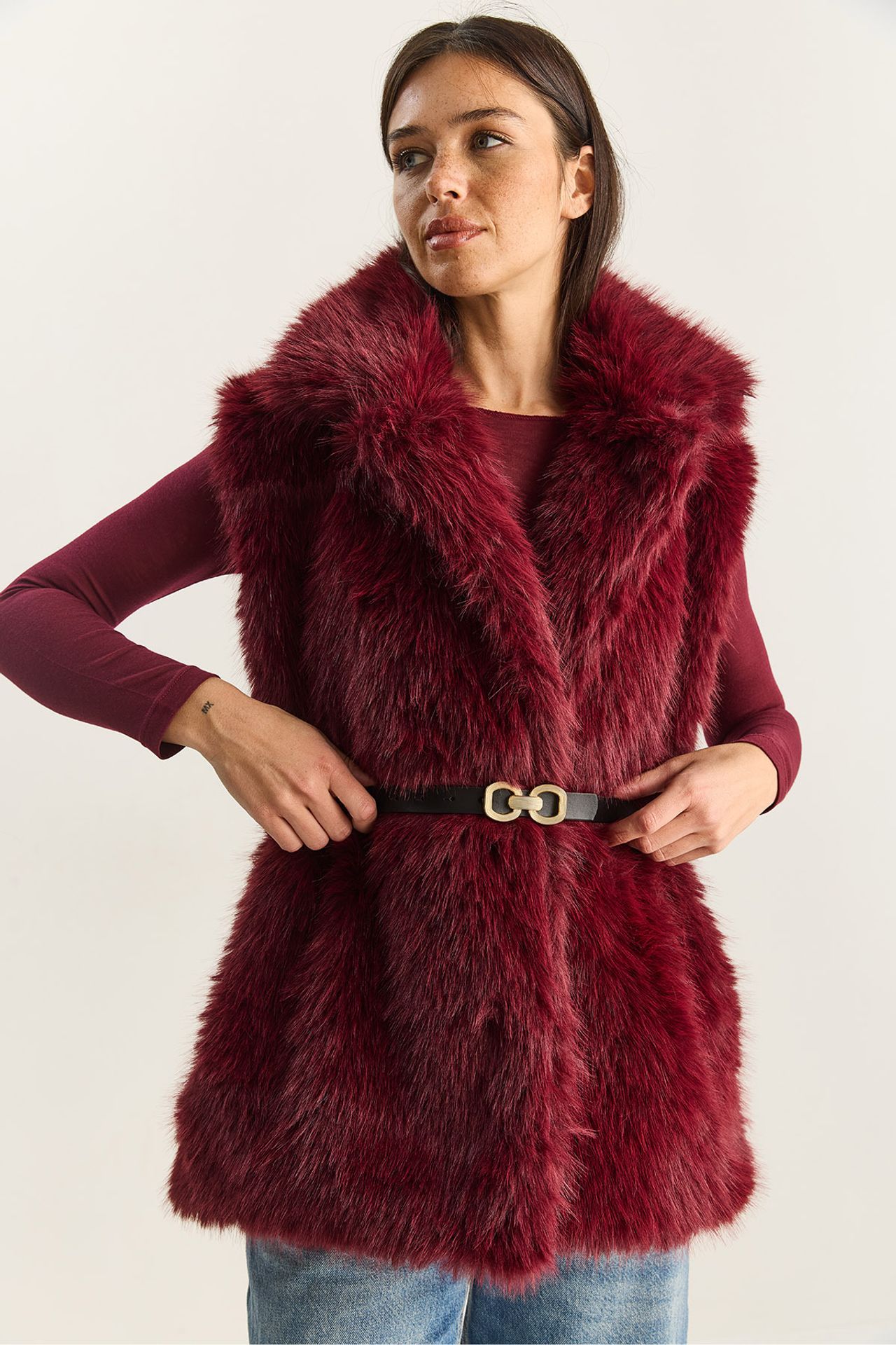 LUCCI Faux Fur Waistcoat  5