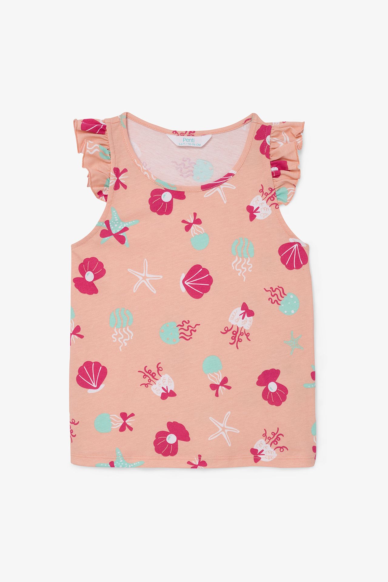 PENTI Girls' Keep Our Ocean Cotton Pajama Set 2