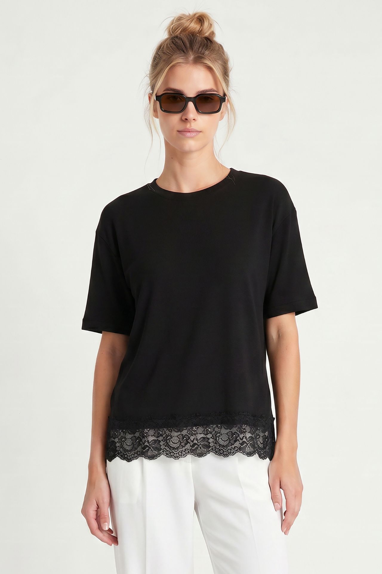 ISTANBUL Oversized Lace Knit Blouse 5