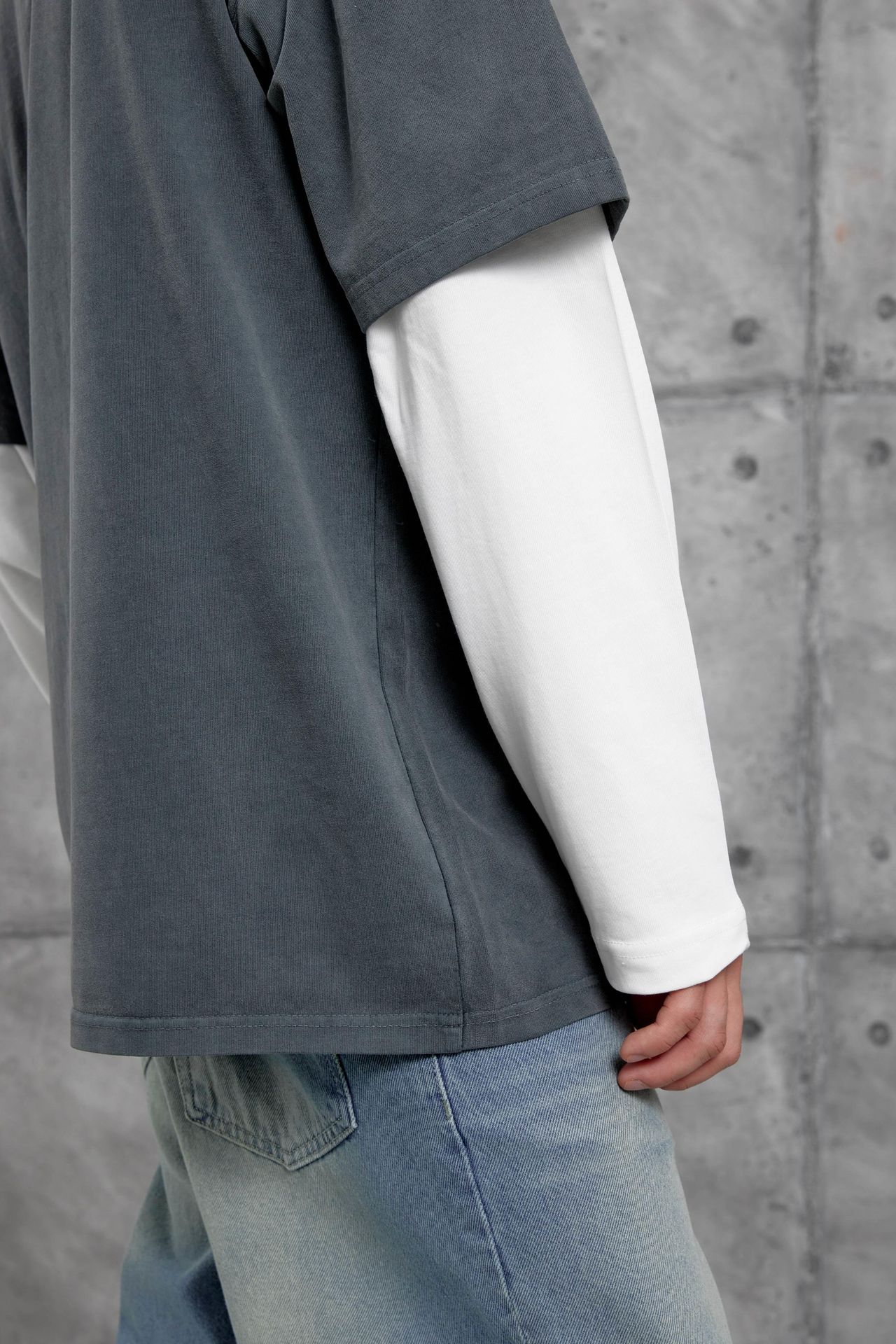 NOMARC Baskılı Bol Bisiklet Yaka Sweatshirt 3