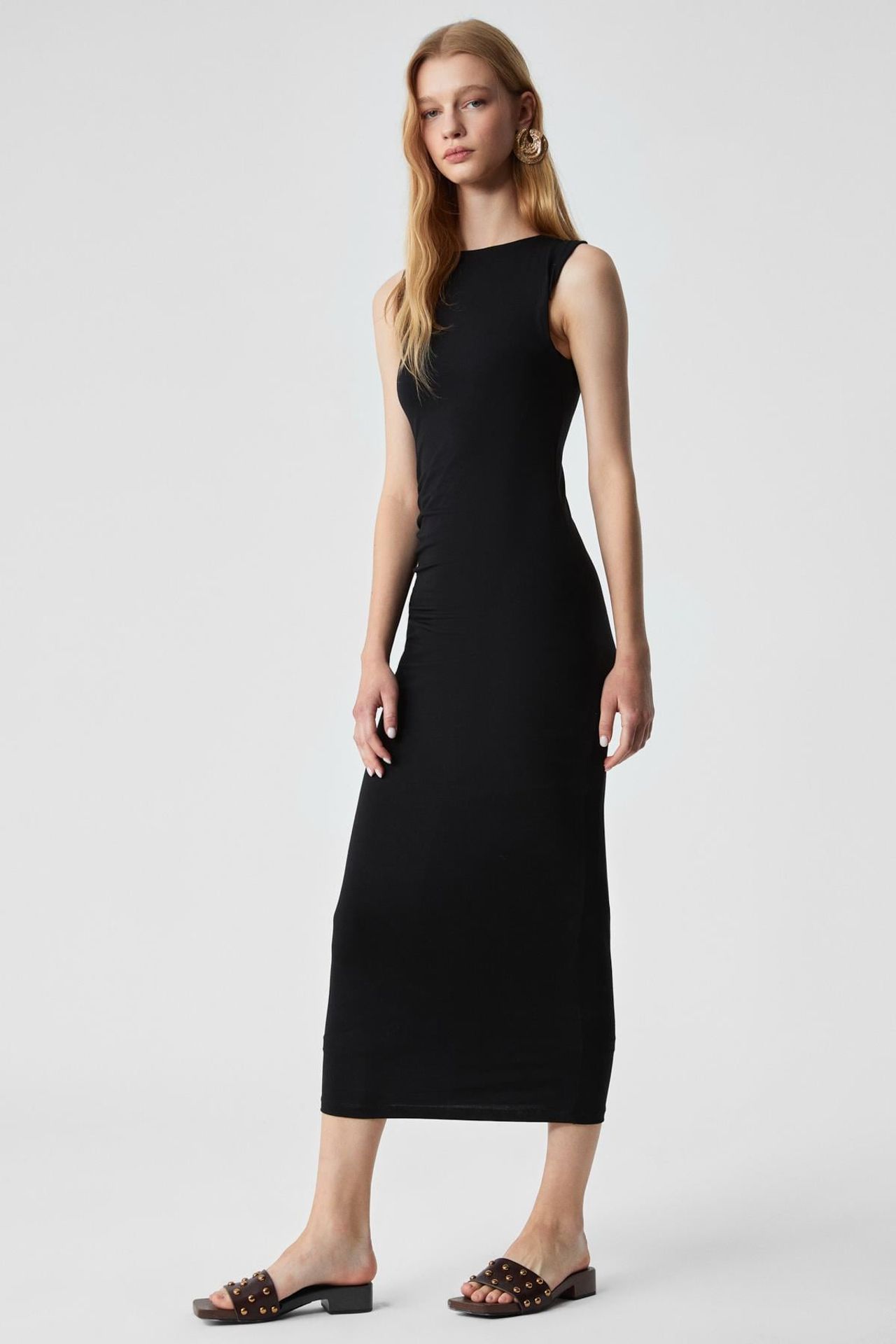 GRIMELANGE Slim Fit Boat Neck Maxi Dress 2