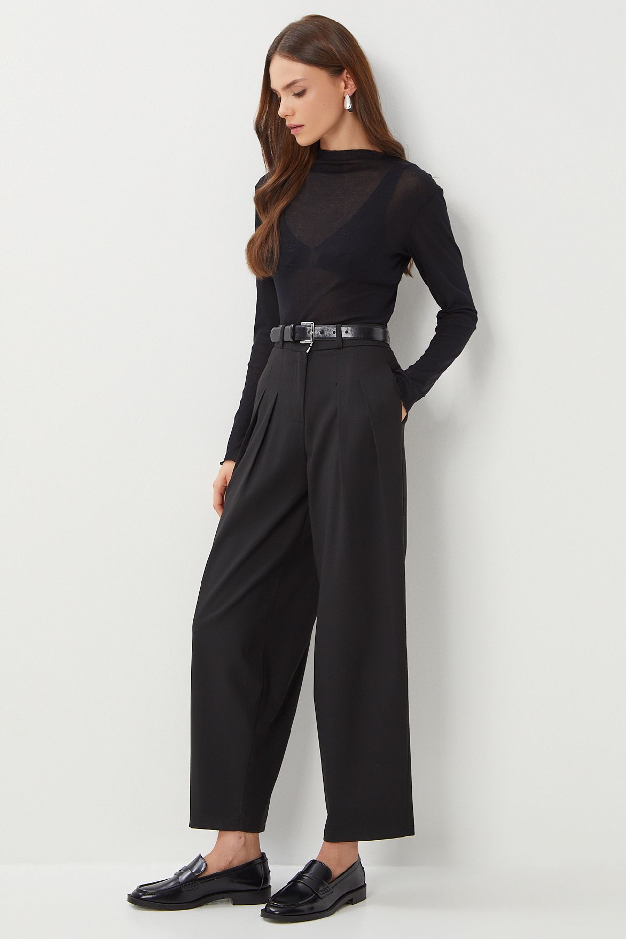 ISTANBUL High Waist Pleated Tailored Trousers 3