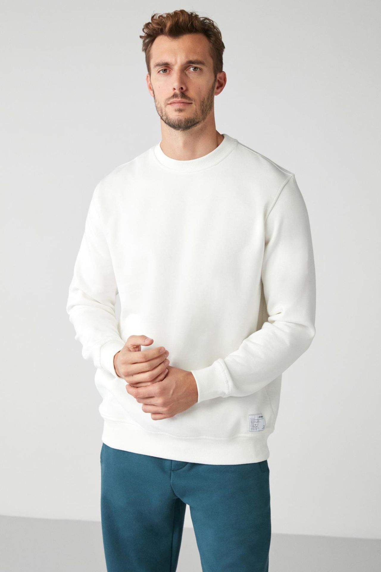 GRIMELANGE Fitilli Bisiklet Yaka Sweatshirt 4