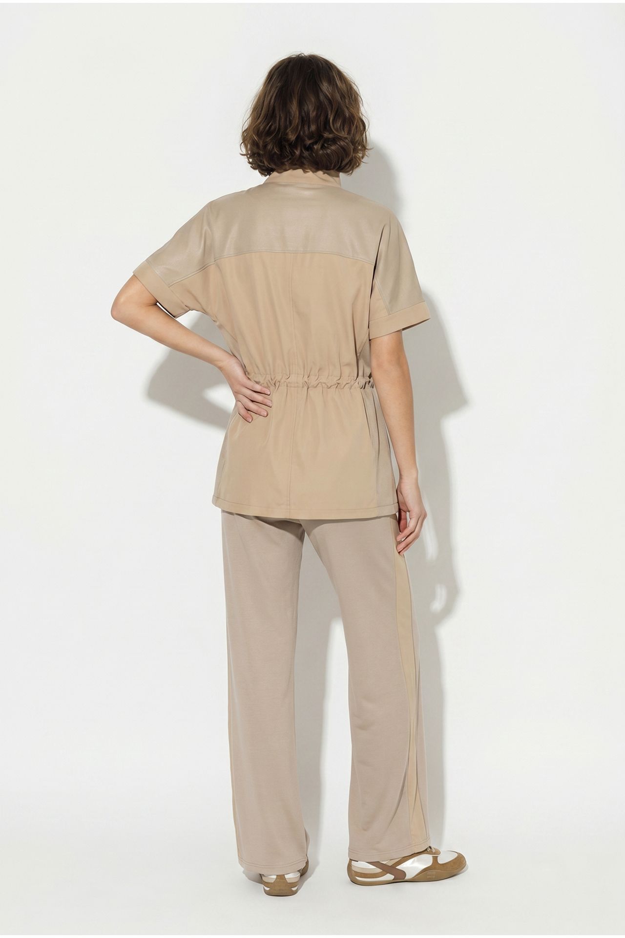 LUCCI Solid Wide-leg Cardigan And Trouser Set 5