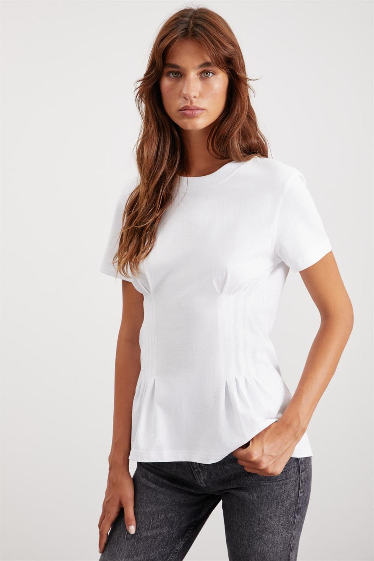 GRIMELANGE Corset Crew Neck T-Shirt 3