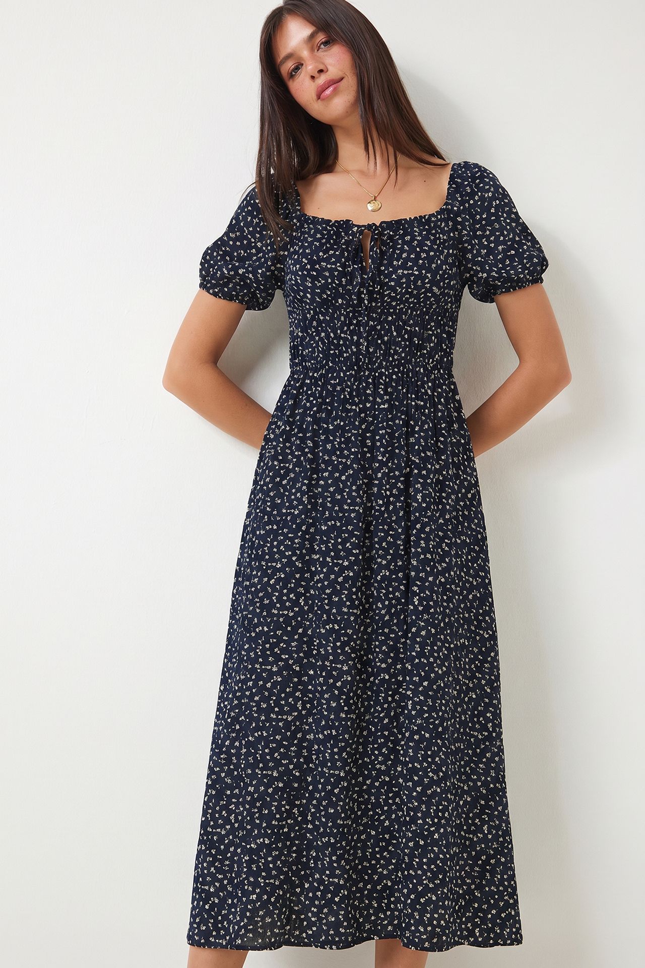 ISTANBUL Floral Viscose Midi Dress 2