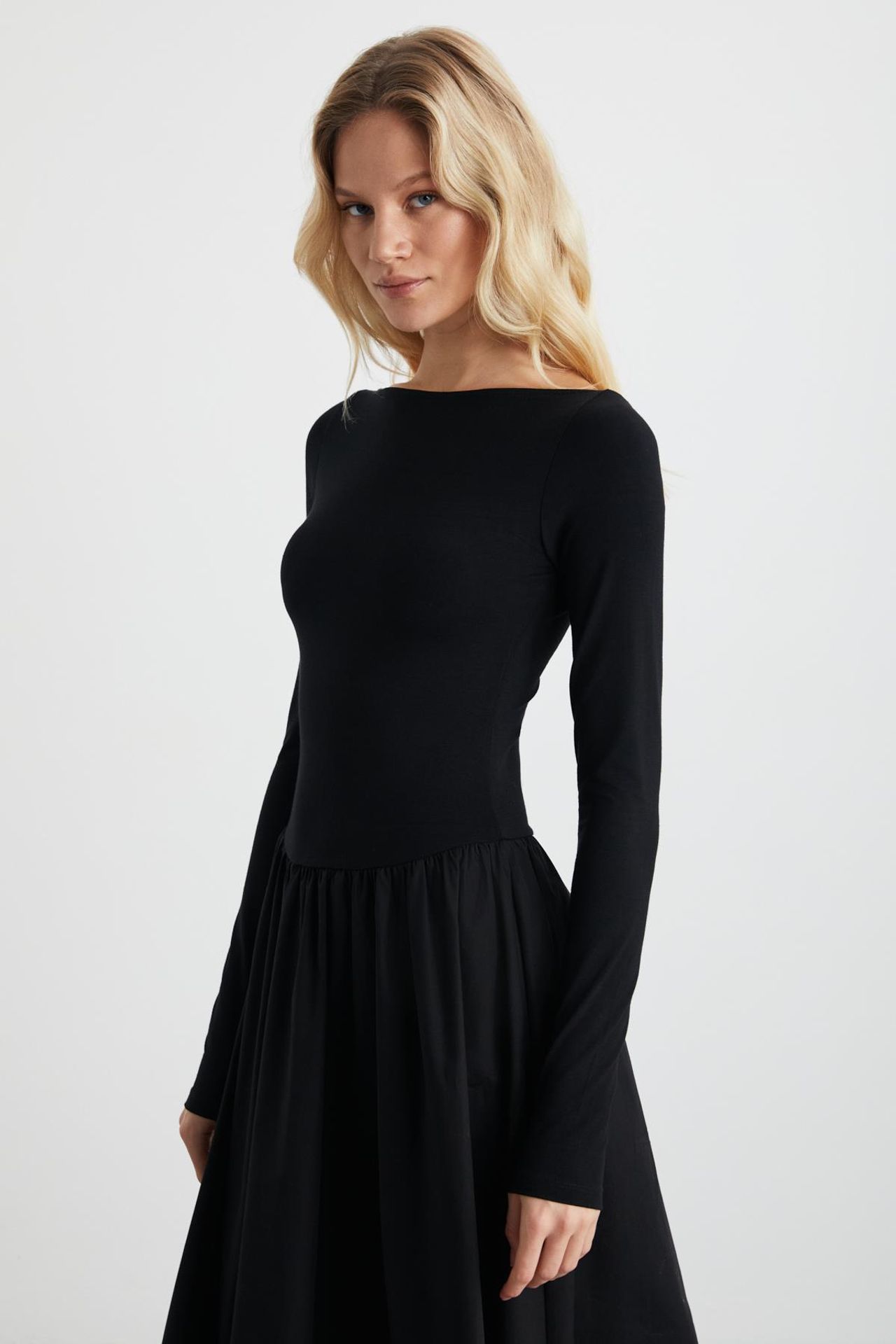 GRIMELANGE Boat Neck Pleated Maxi Dress 2
