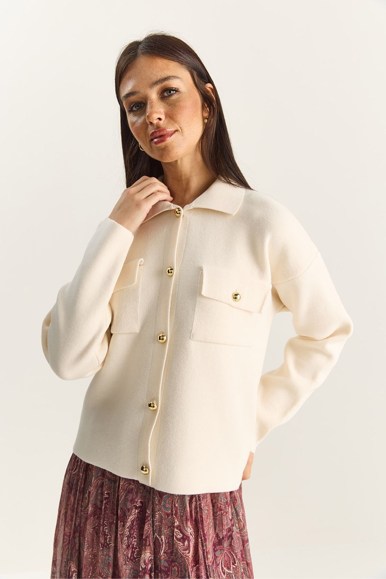 LUCCI Polo Collar Cardigan 3