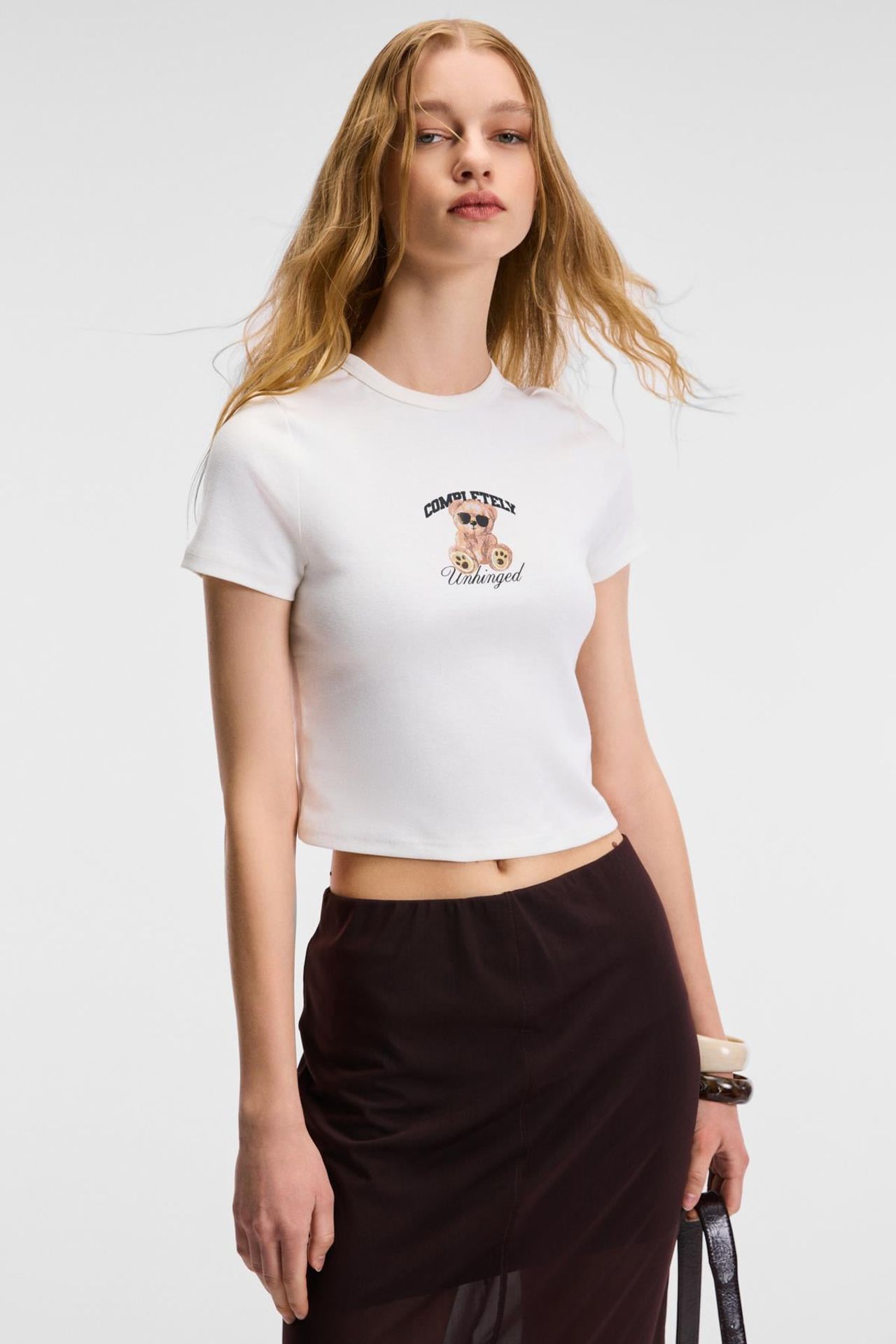ETHIQUET Printed Slim Fit Crop Top 1