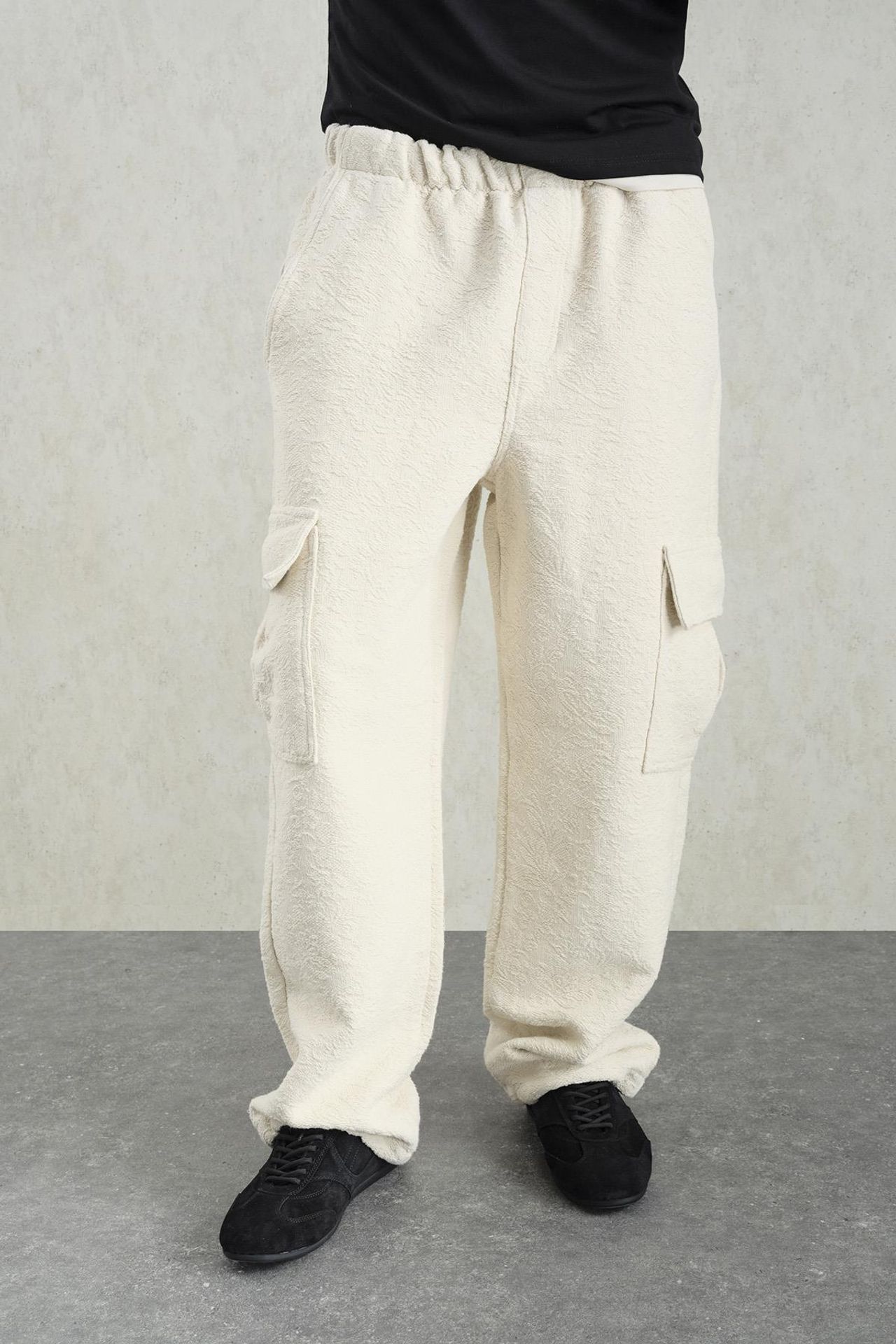 GIESTO Relaxed Fit Jacquard Pants 4