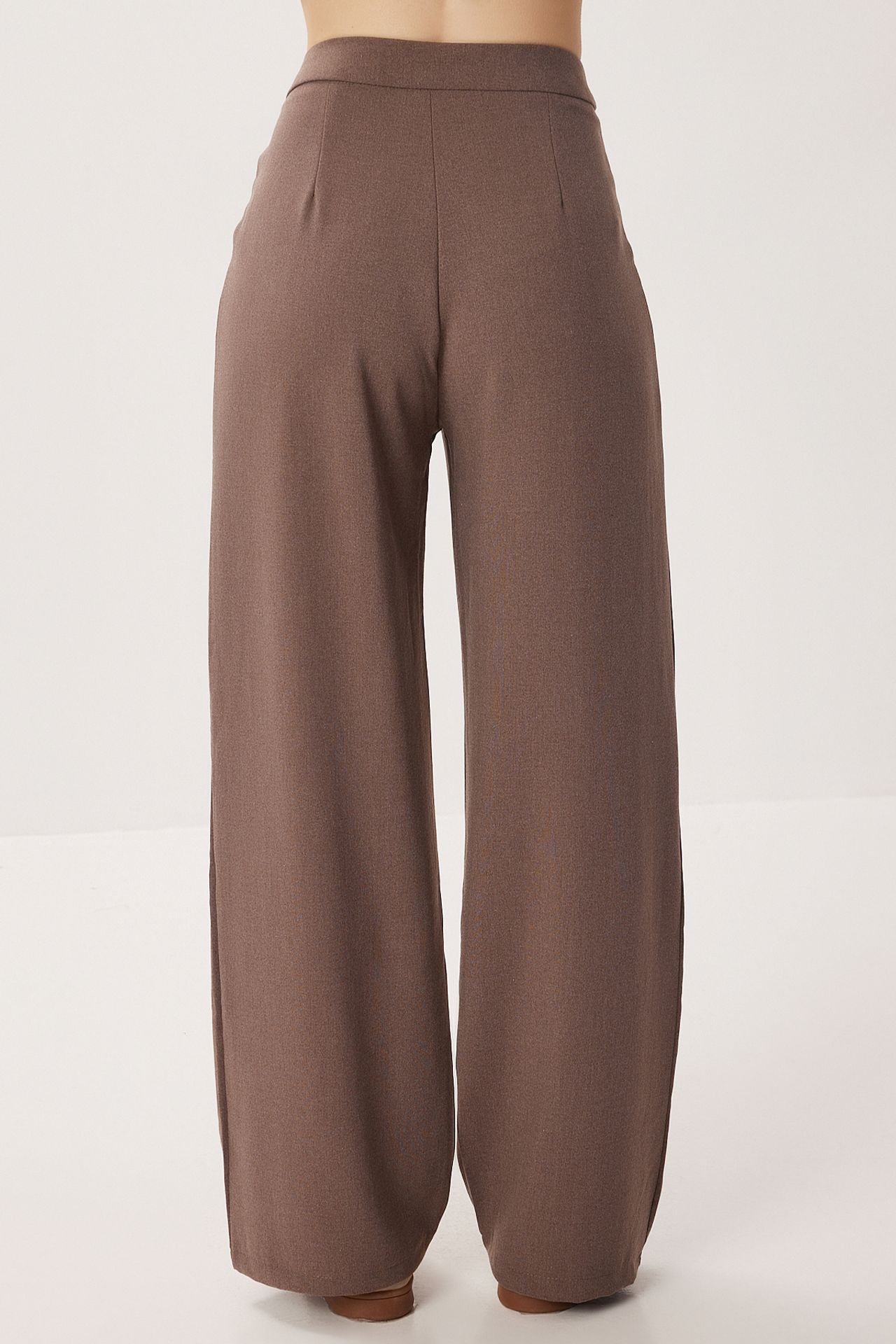 ISTANBUL High Waist Wide Leg Palazzo Trousers with Belt 5
