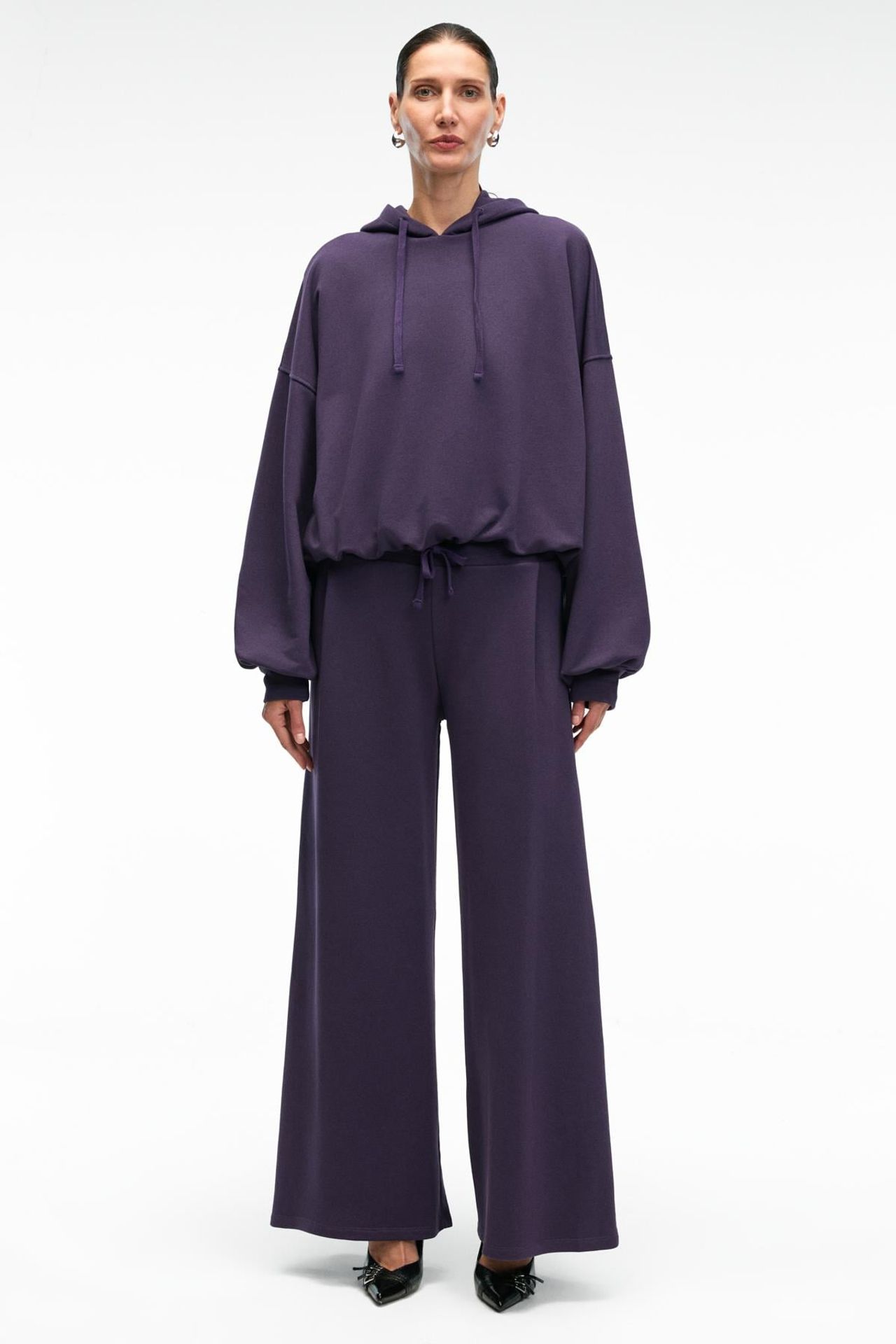 GRIMELANGE Oversized Wide-Leg Drawstring Sweatpants 1