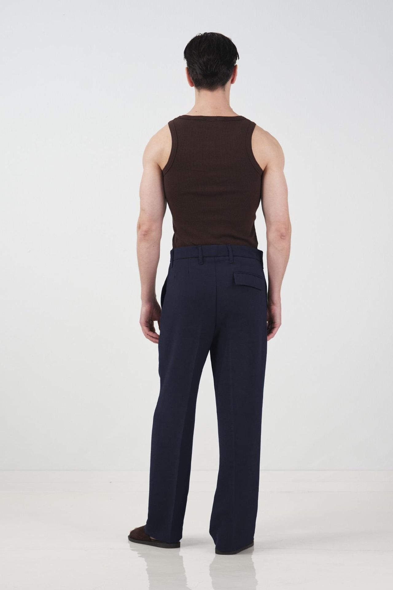 GIESTO Men's Mid-Waist Straight-Leg Knit Pants 2