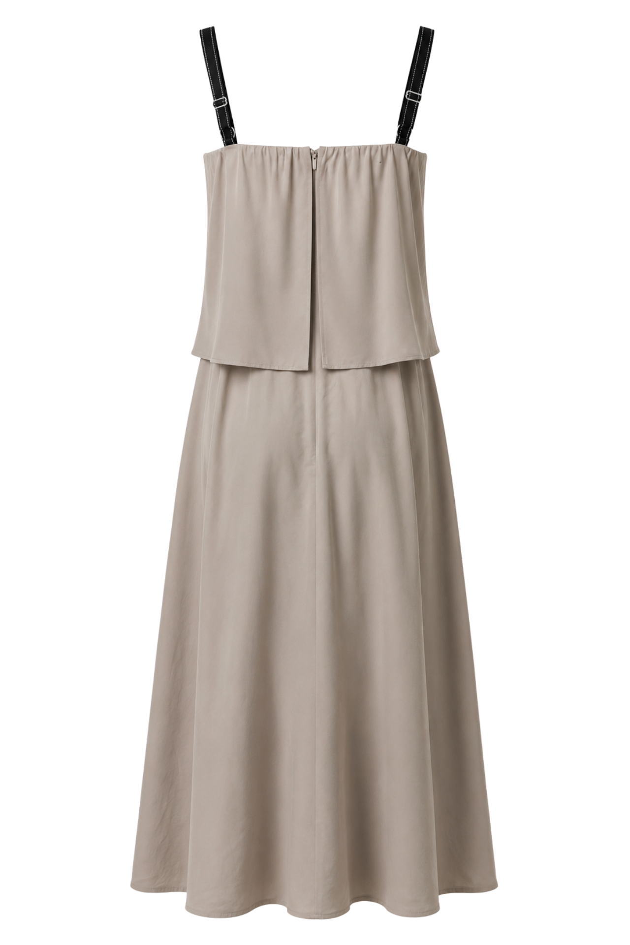 MIXRAY Sleeveless A-line Maxi Dress With Square Neckline 3