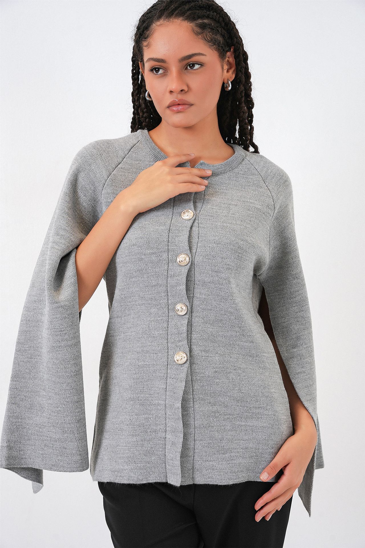 BDART Textured Knit Cardigan with Button Closure 3